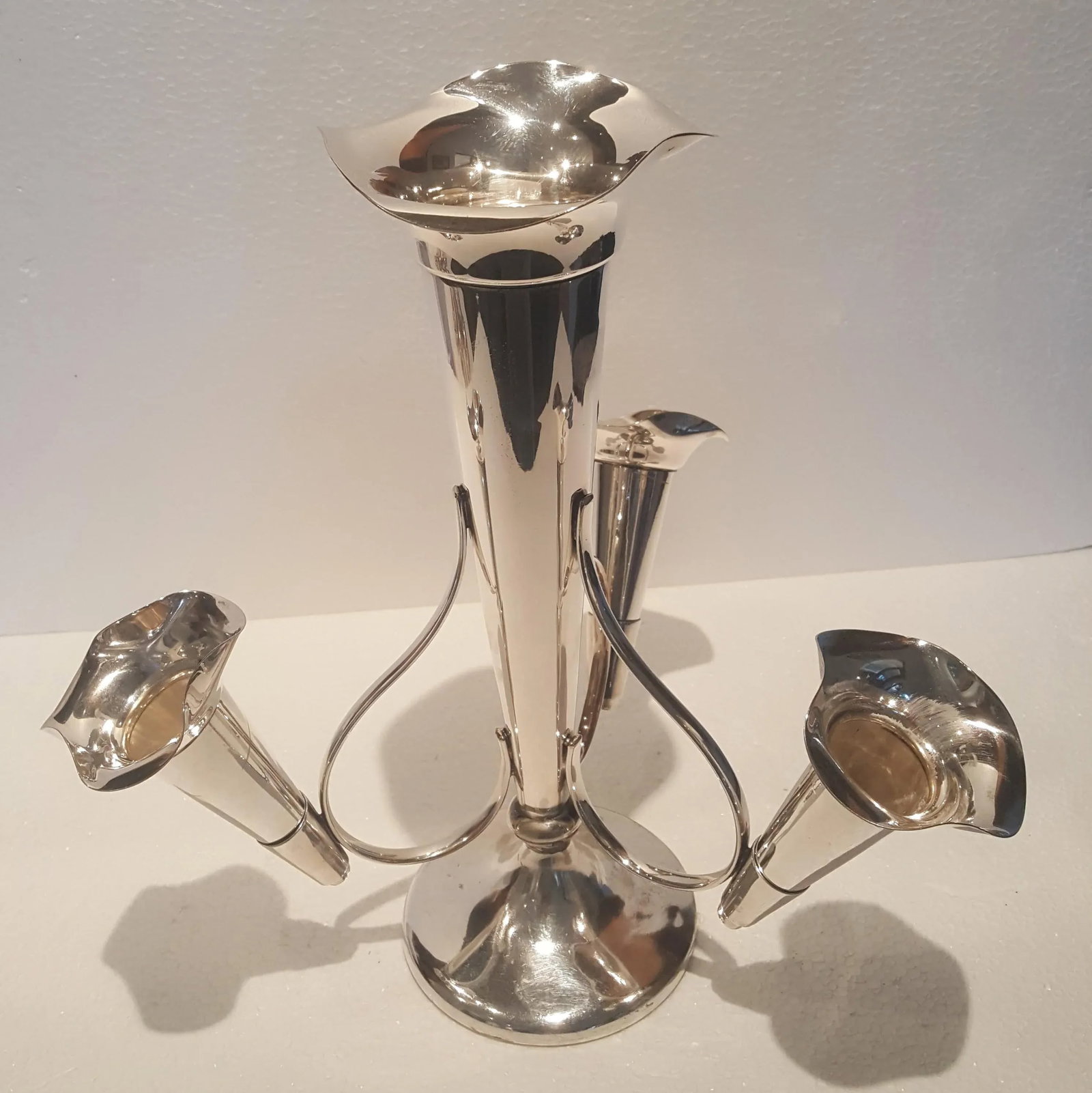 1920s Sheffield and London Trumpet Silver Plated Epergne - 12
