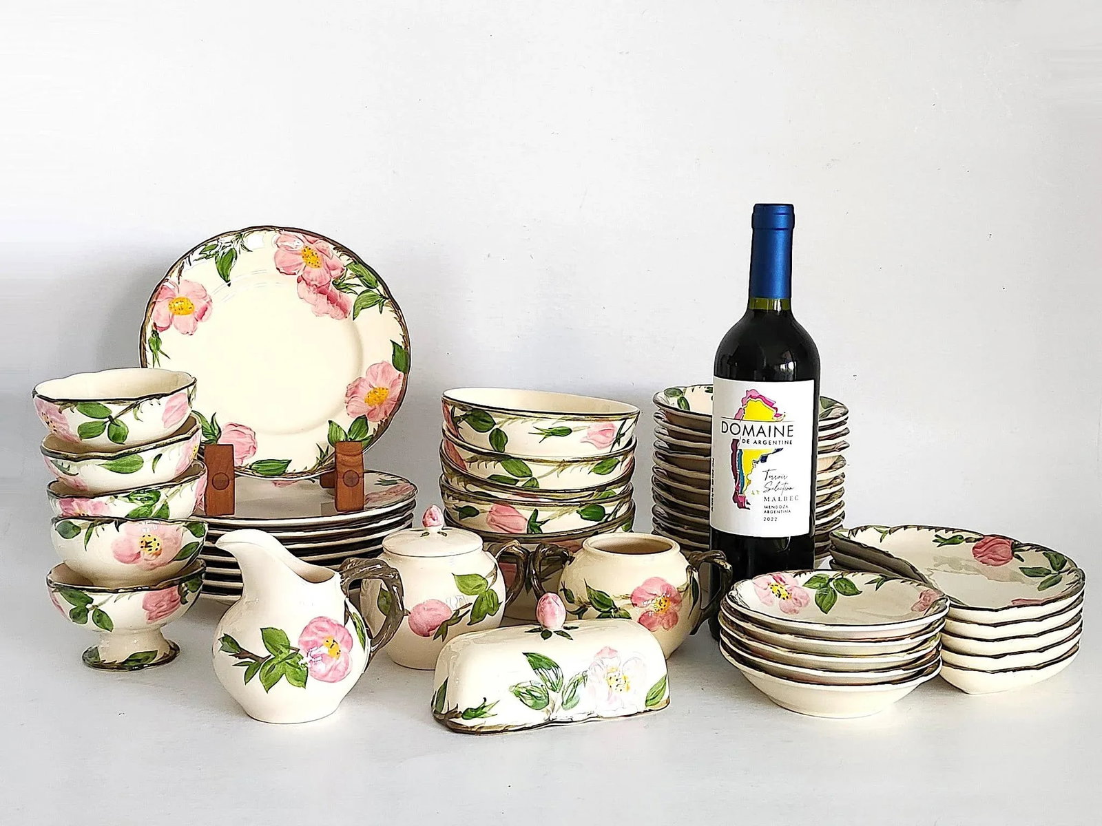 Mid 20th Century Franciscan Desert Rose Dinnerware - 44 Pieces - 2