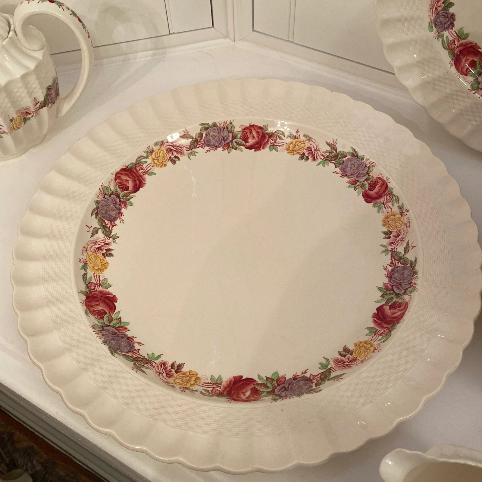 1940s Copeland Spode Made in England "Rose Briar" Set for 8 - 56 Pieces - 3