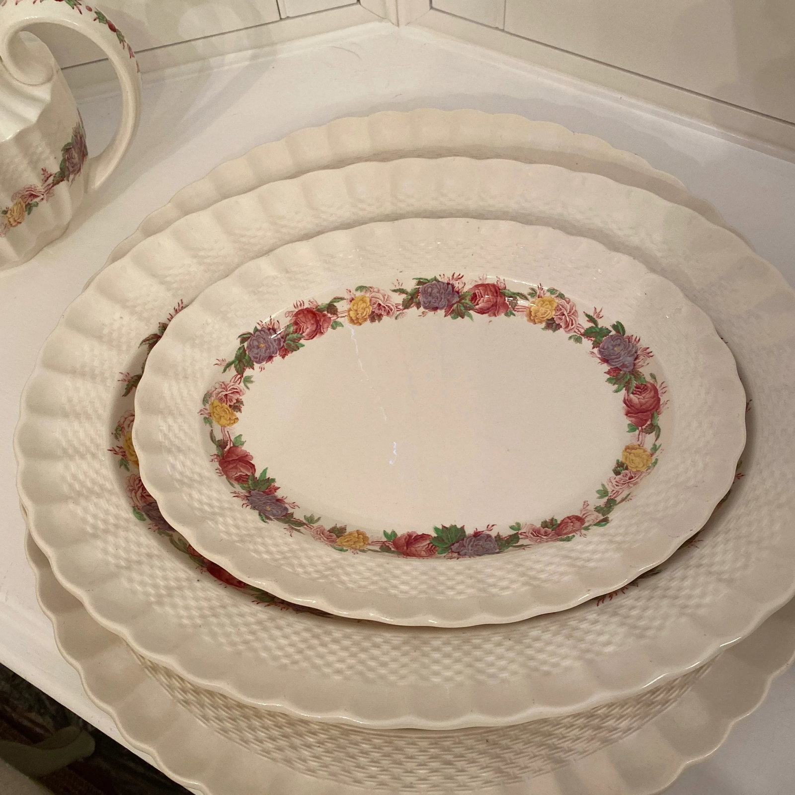 1940s Copeland Spode Made in England "Rose Briar" Set for 8 - 56 Pieces - 5