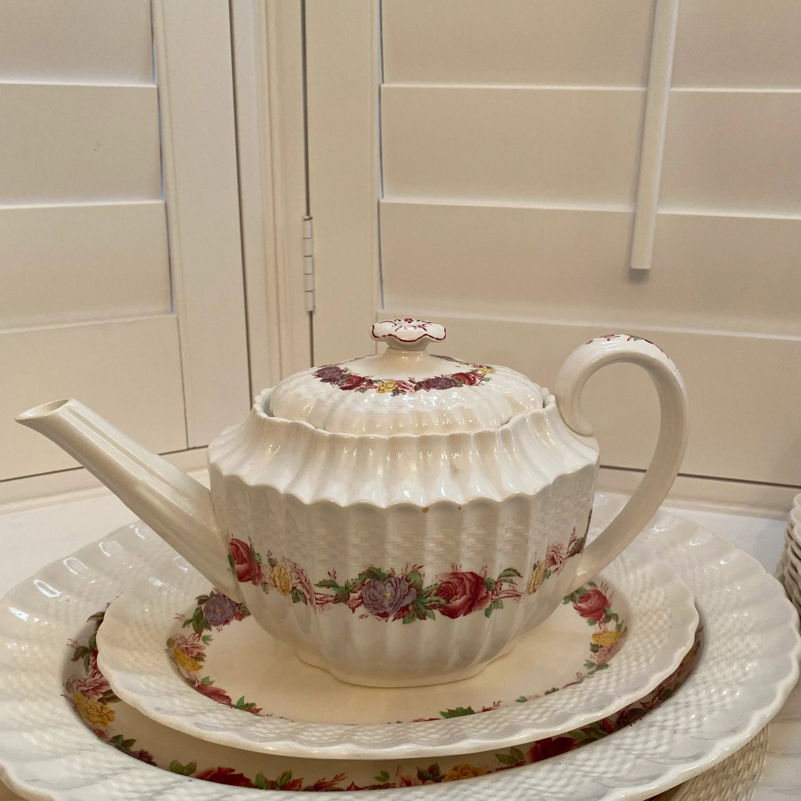 1940s Copeland Spode Made in England "Rose Briar" Set for 8 - 56 Pieces - 6