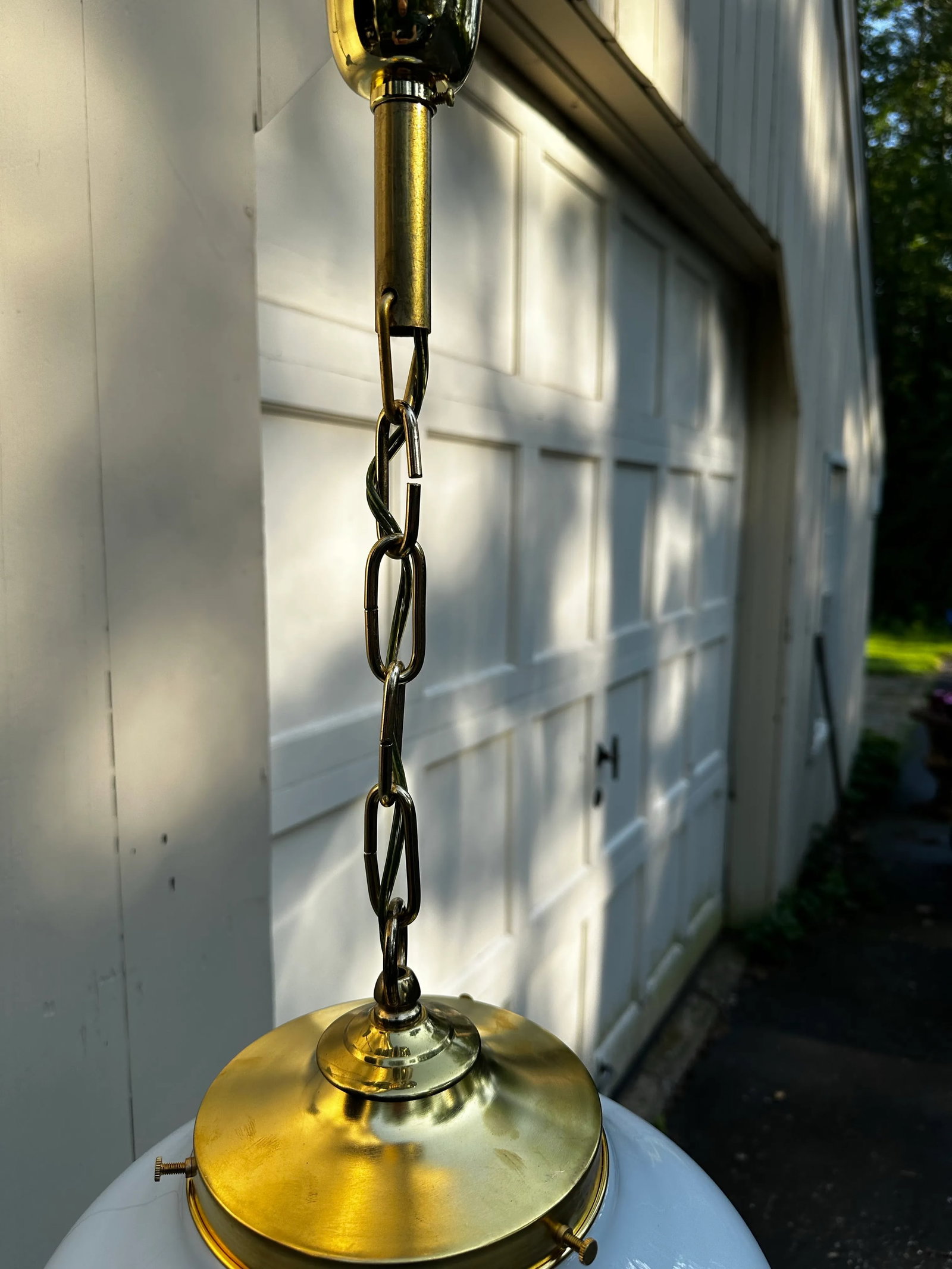 Vintage School House Globe With Brass Fixture - 4