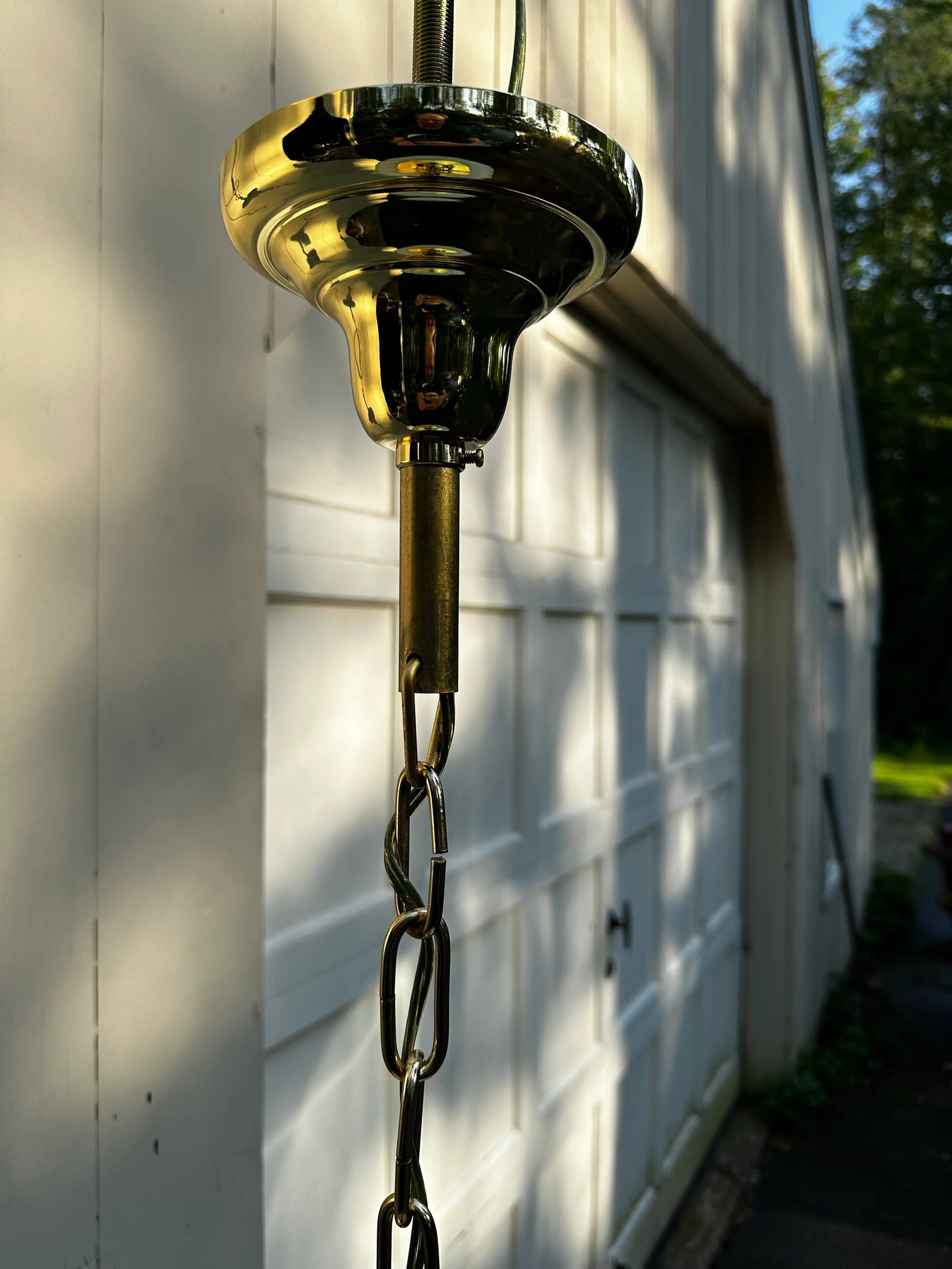 Vintage School House Globe With Brass Fixture - 7