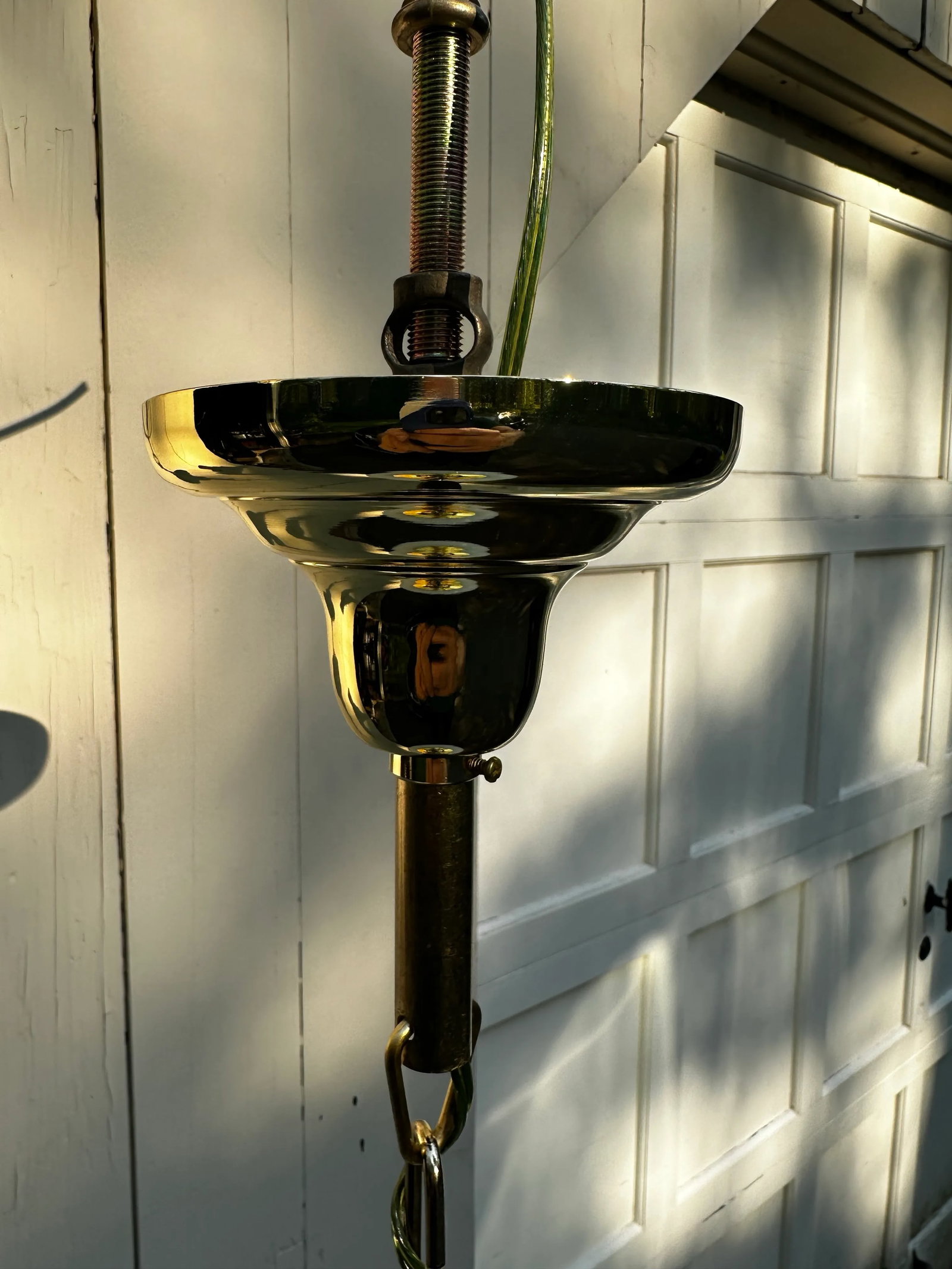 Vintage School House Globe With Brass Fixture - 8