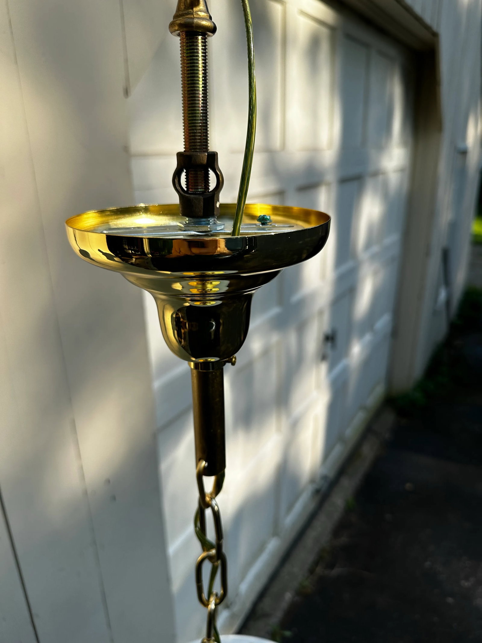Vintage School House Globe With Brass Fixture - 9
