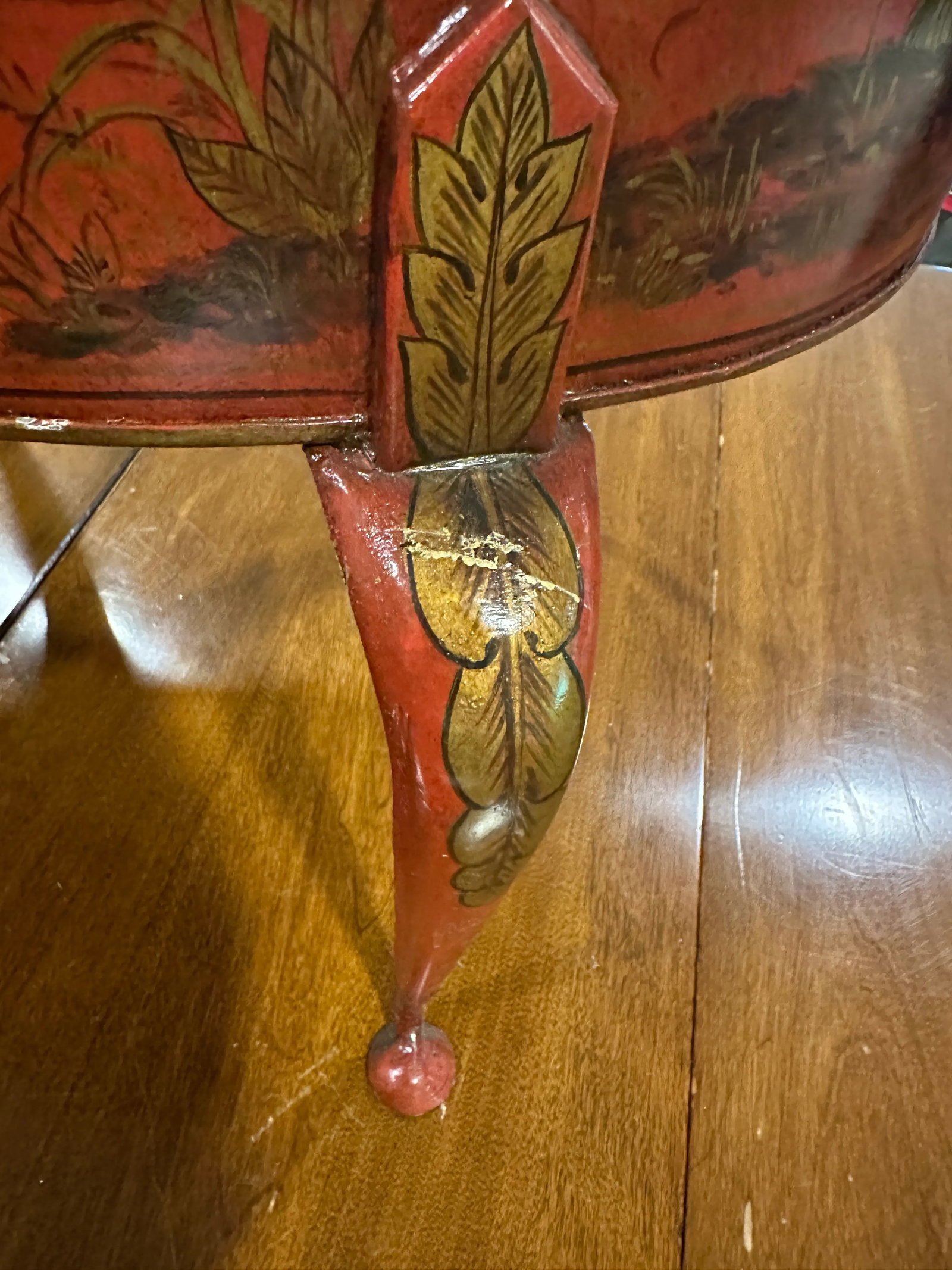 1990s Theodore Alexander Red Tole Chinoiserie Planter - 10