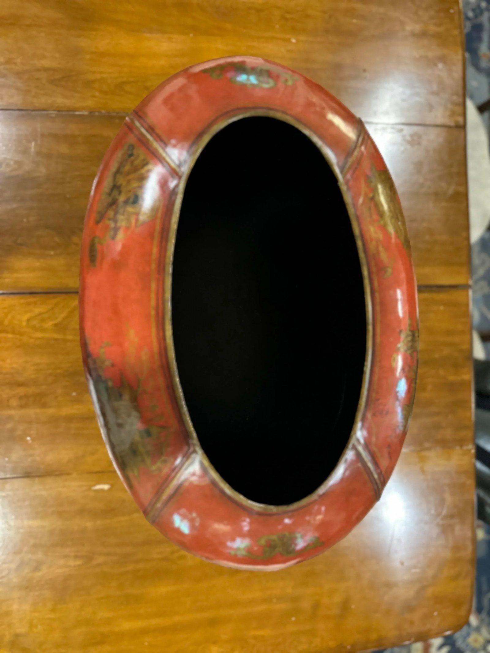 1990s Theodore Alexander Red Tole Chinoiserie Planter - 11