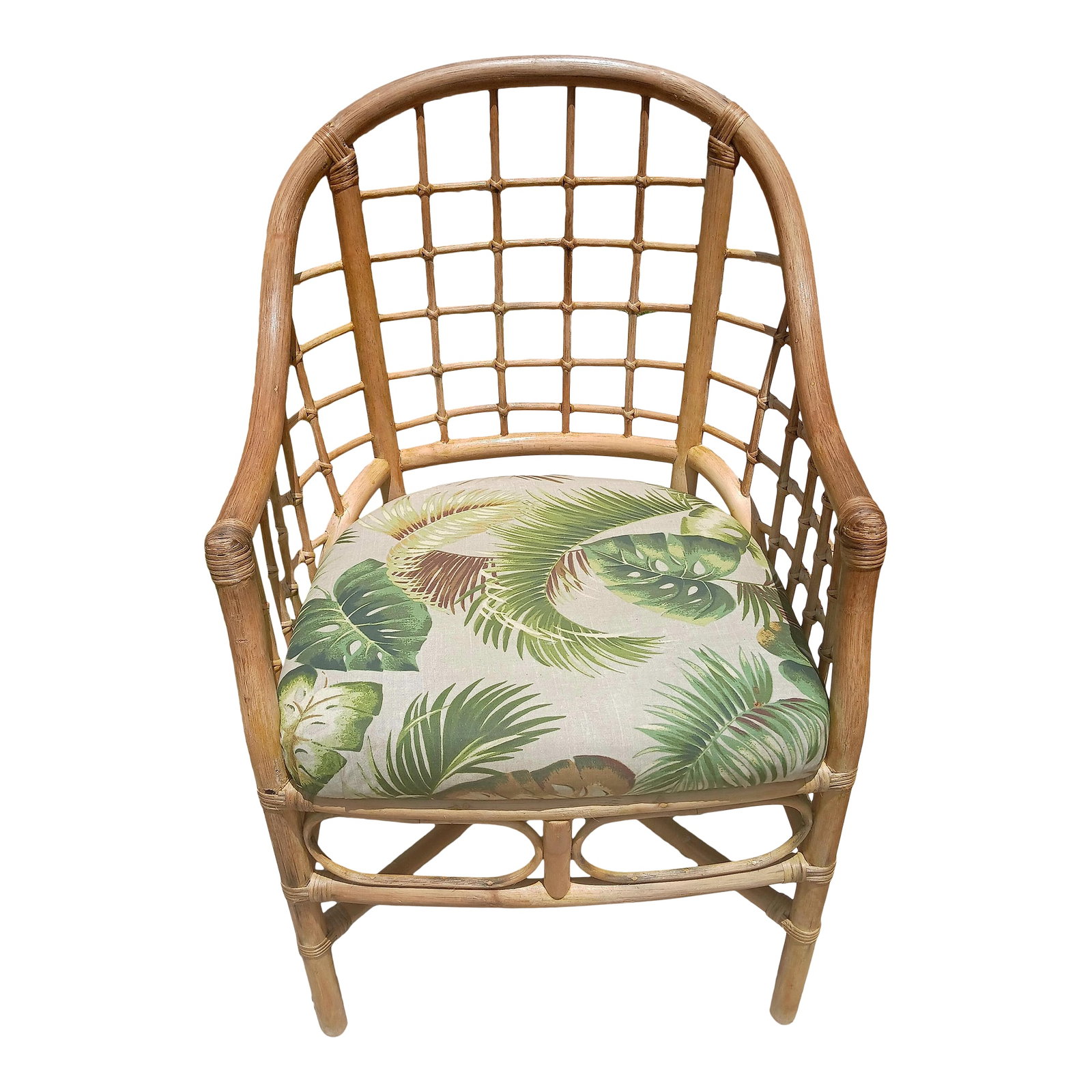 Vintage Bent Wood Rattan Armchair: Gorgeous 60s very comfortable bentwood rattan armchair with original seat. Light wear, commensurate with age. Please see all photos. Seat height is 19 Condition: Alterations: Original Condition