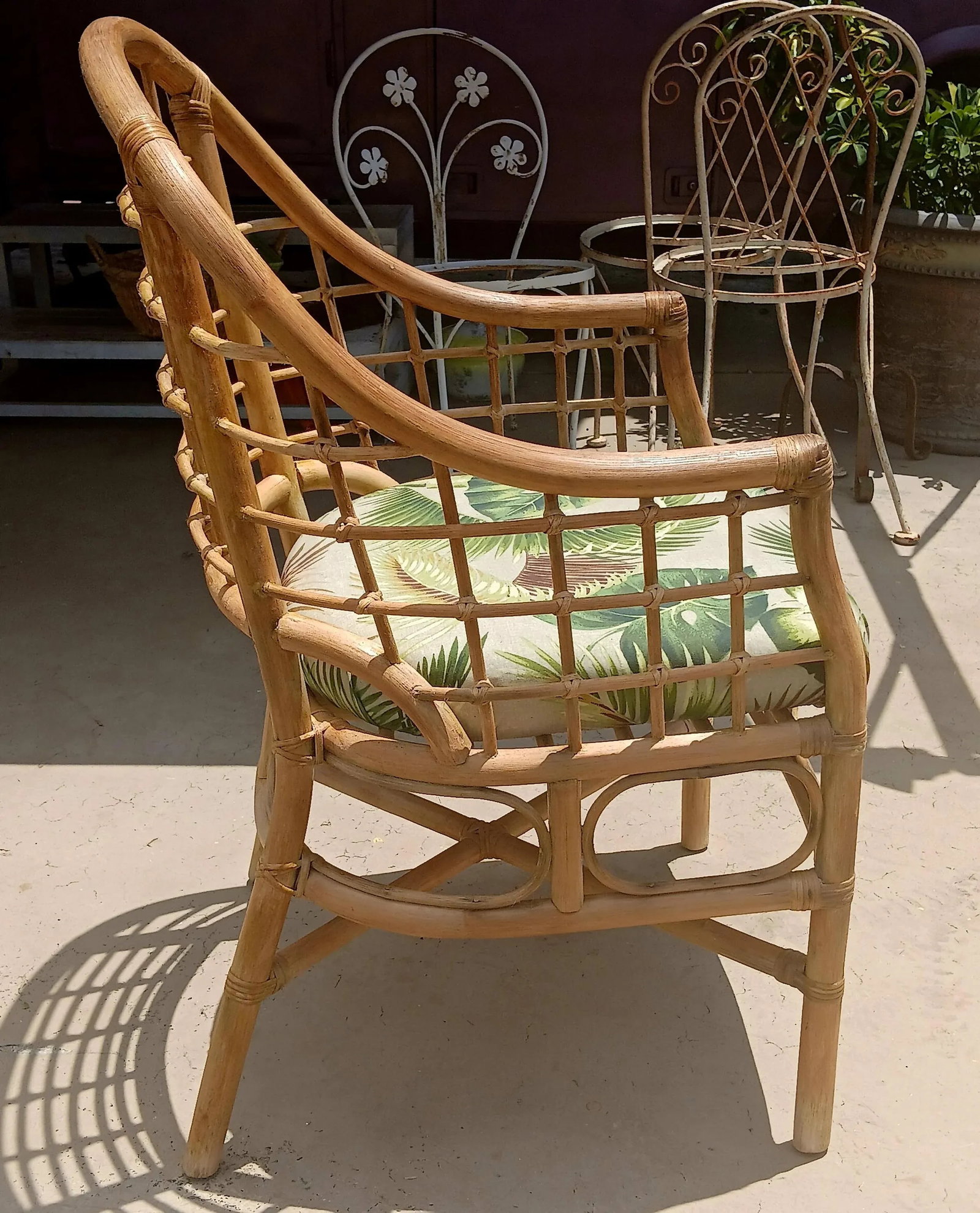 Vintage Bent Wood Rattan Armchair - 3
