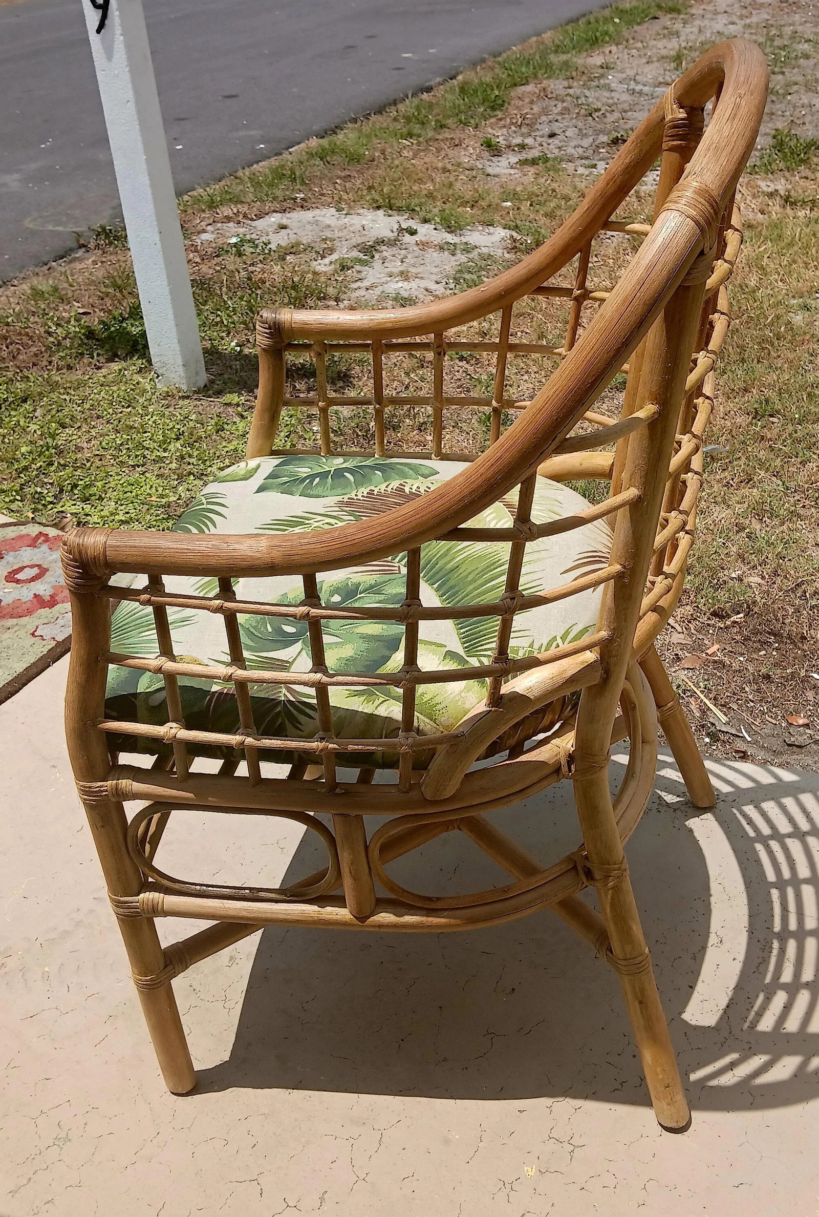 Vintage Bent Wood Rattan Armchair - 4