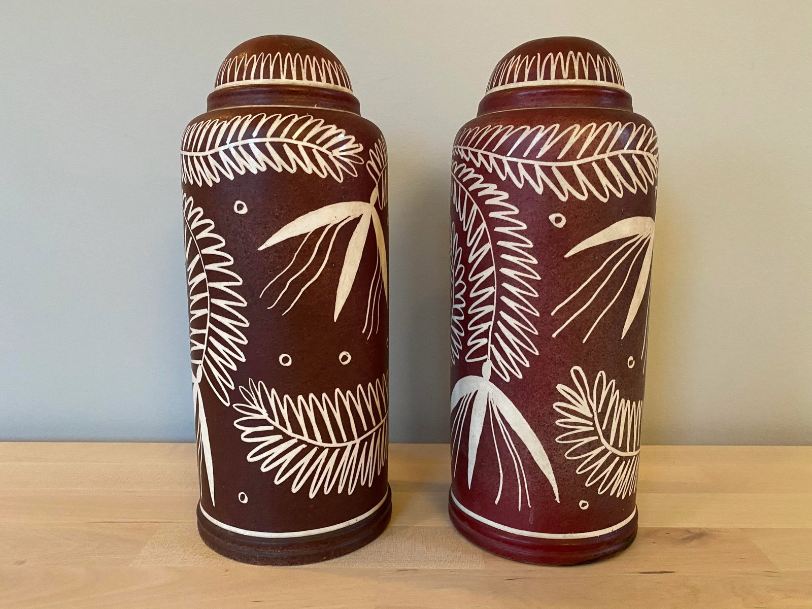 1950s Mid-Century Waylande Gregory Pottery Lamps From His Nj Estate - a Pair - 2