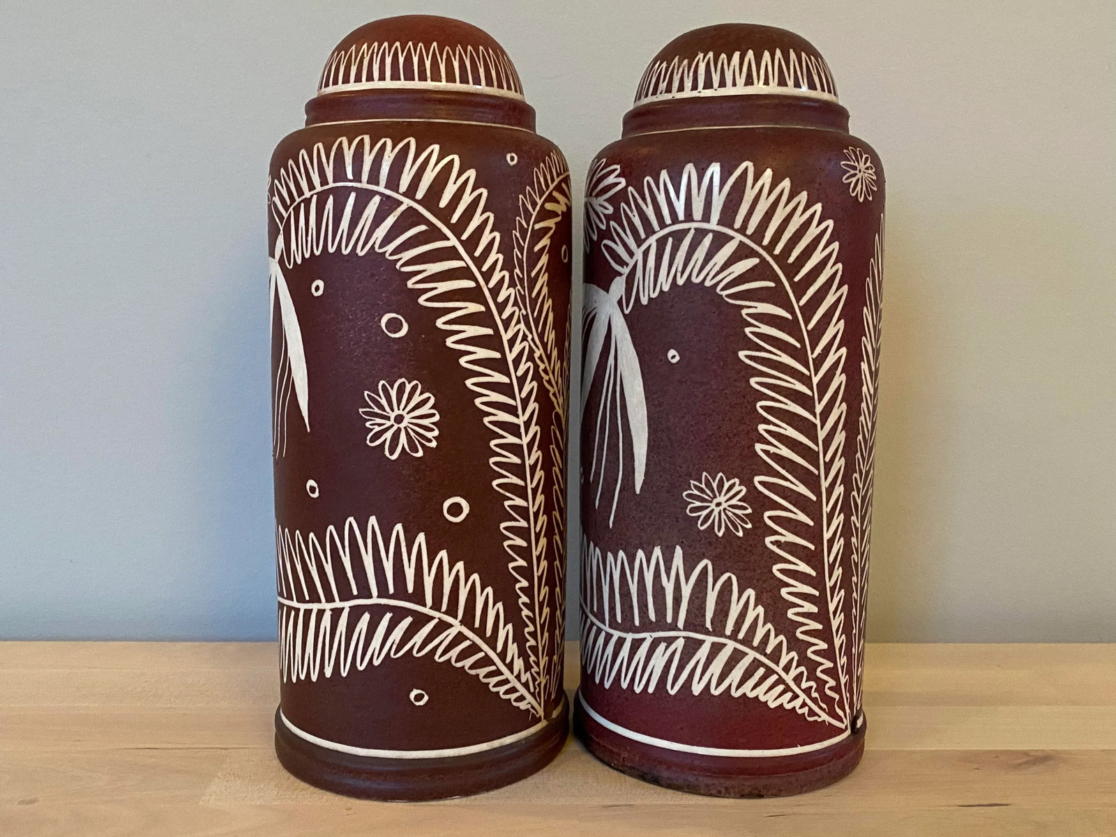 1950s Mid-Century Waylande Gregory Pottery Lamps From His Nj Estate - a Pair - 3