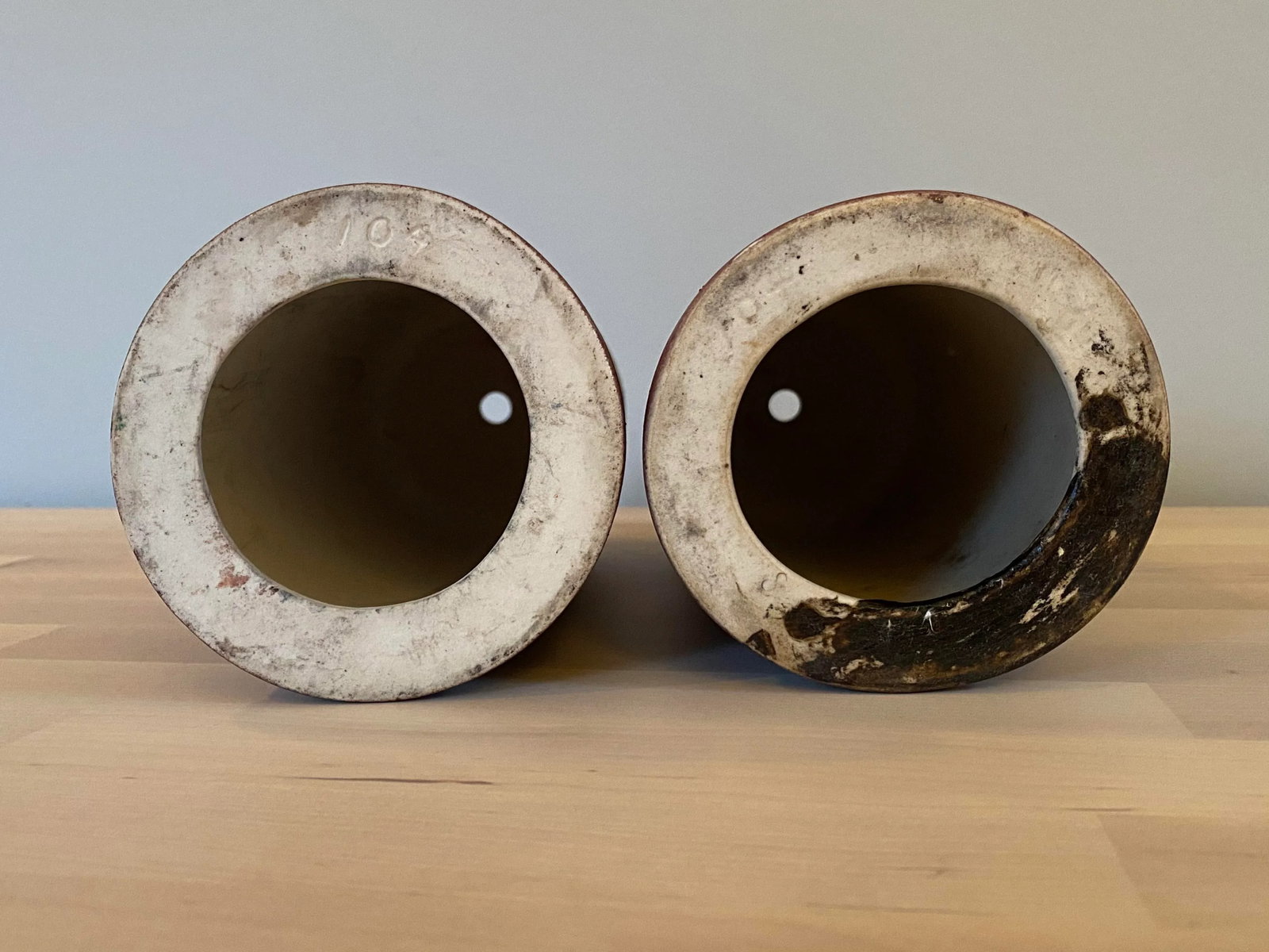 1950s Mid-Century Waylande Gregory Pottery Lamps From His Nj Estate - a Pair - 7
