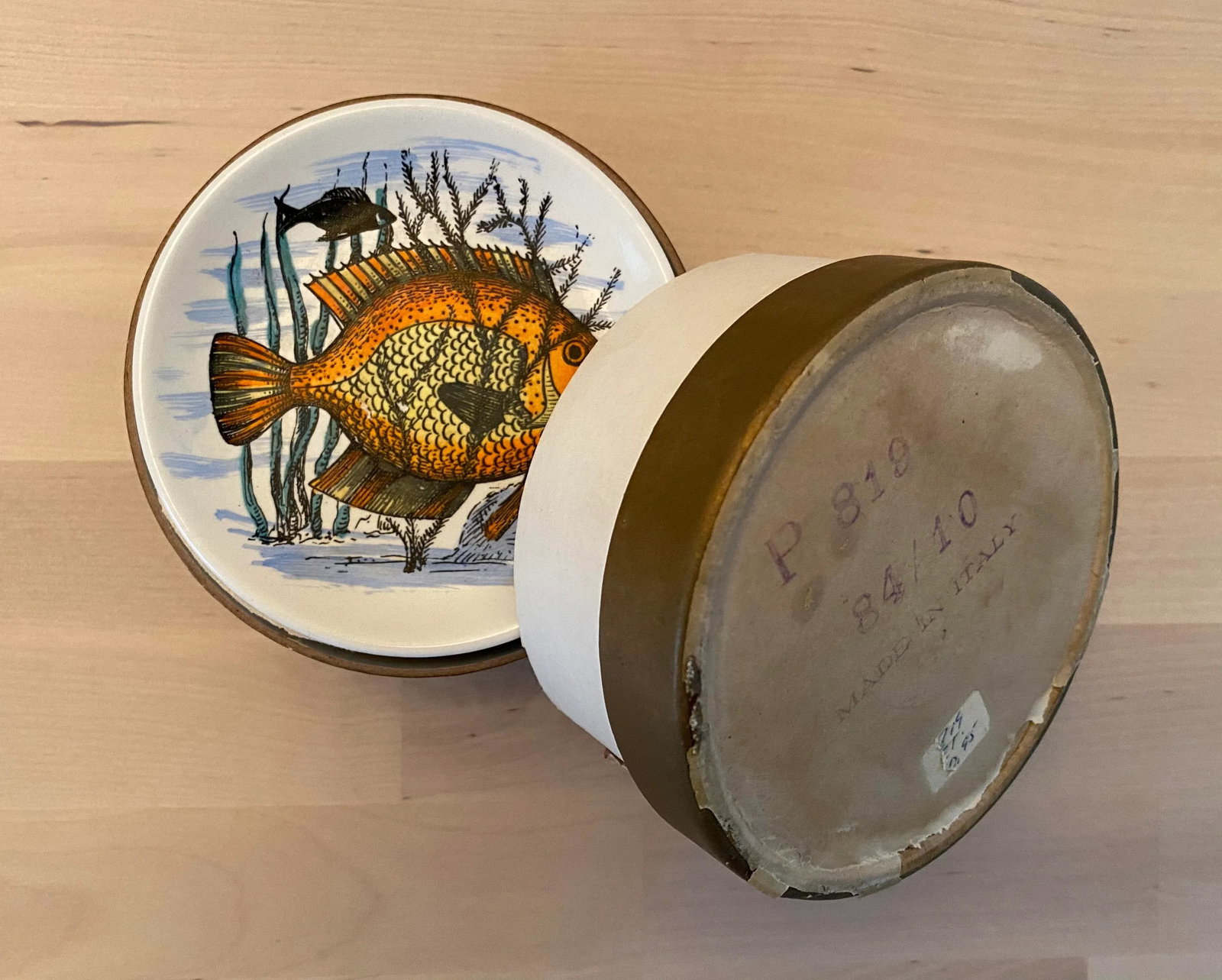 1950s Mid-Century Fish Coasters by Bucciarelli of Milano, Italy - Set of 7 - 12
