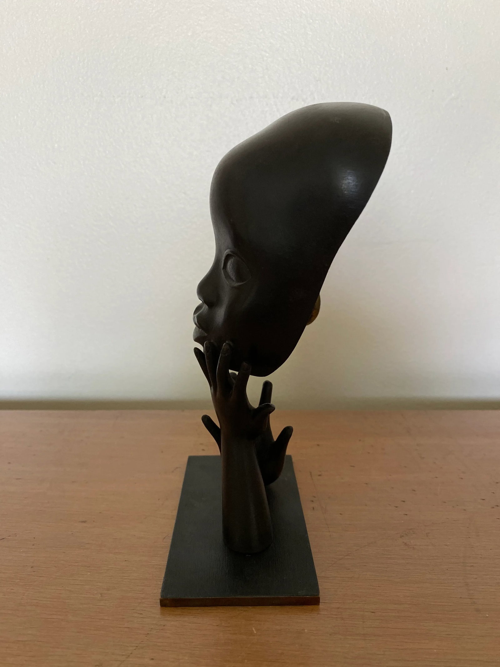Early 1930s Karl Hagenaur First Edition African Bust Bronze Sculpture - 4