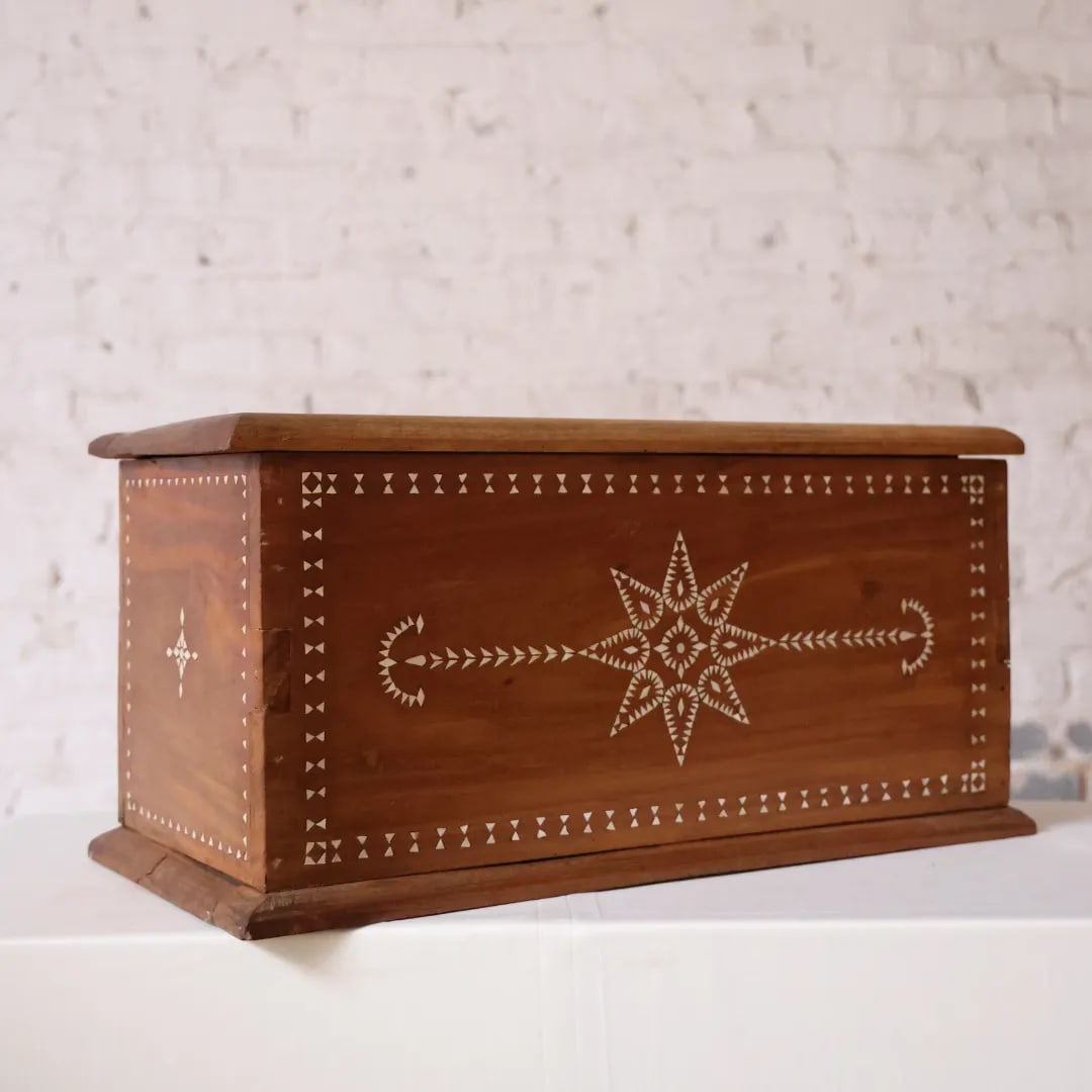 1900's North African Bone Inlaid Box (B) - 2