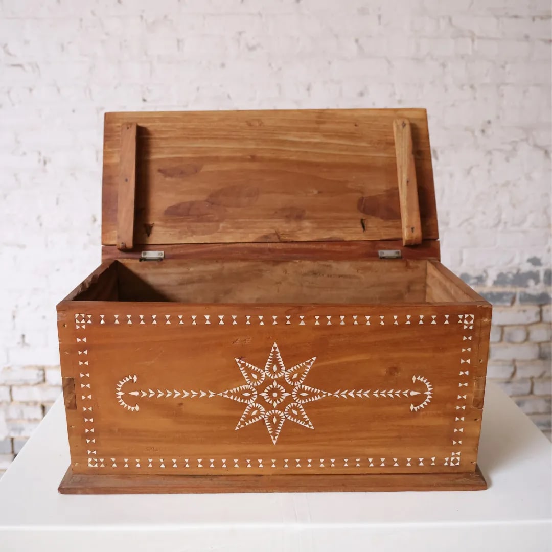 1900's North African Bone Inlaid Box (B) - 4