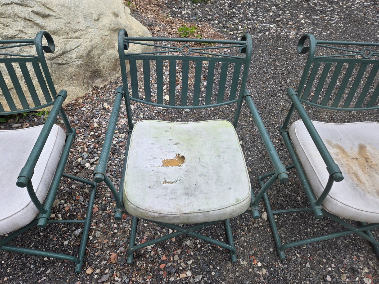 Late 20th Century Wrought Iron Directors Chairs - Set of 4 - 10