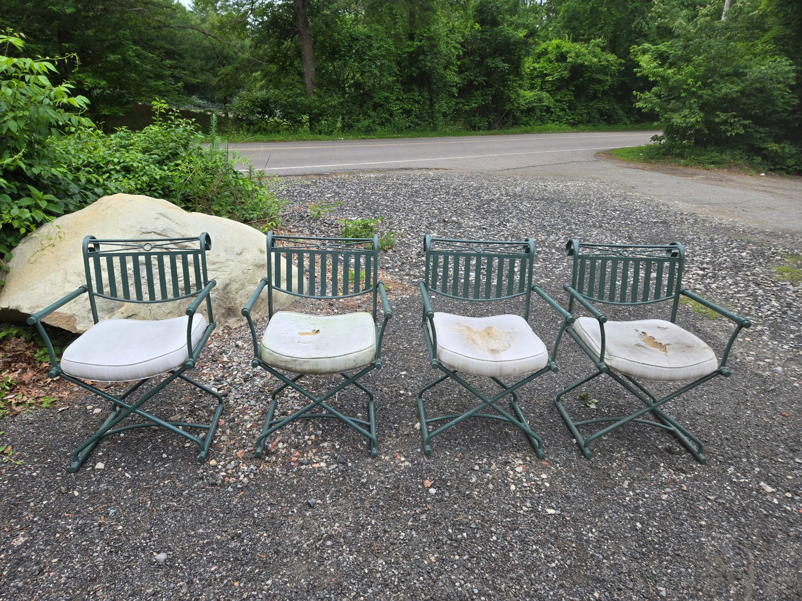Late 20th Century Wrought Iron Directors Chairs - Set of 4 - 6