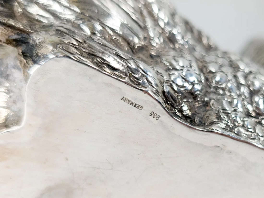 Early 20th Century Sterling Silver German Swan or Goose Form Centerpiece Bowl - 12