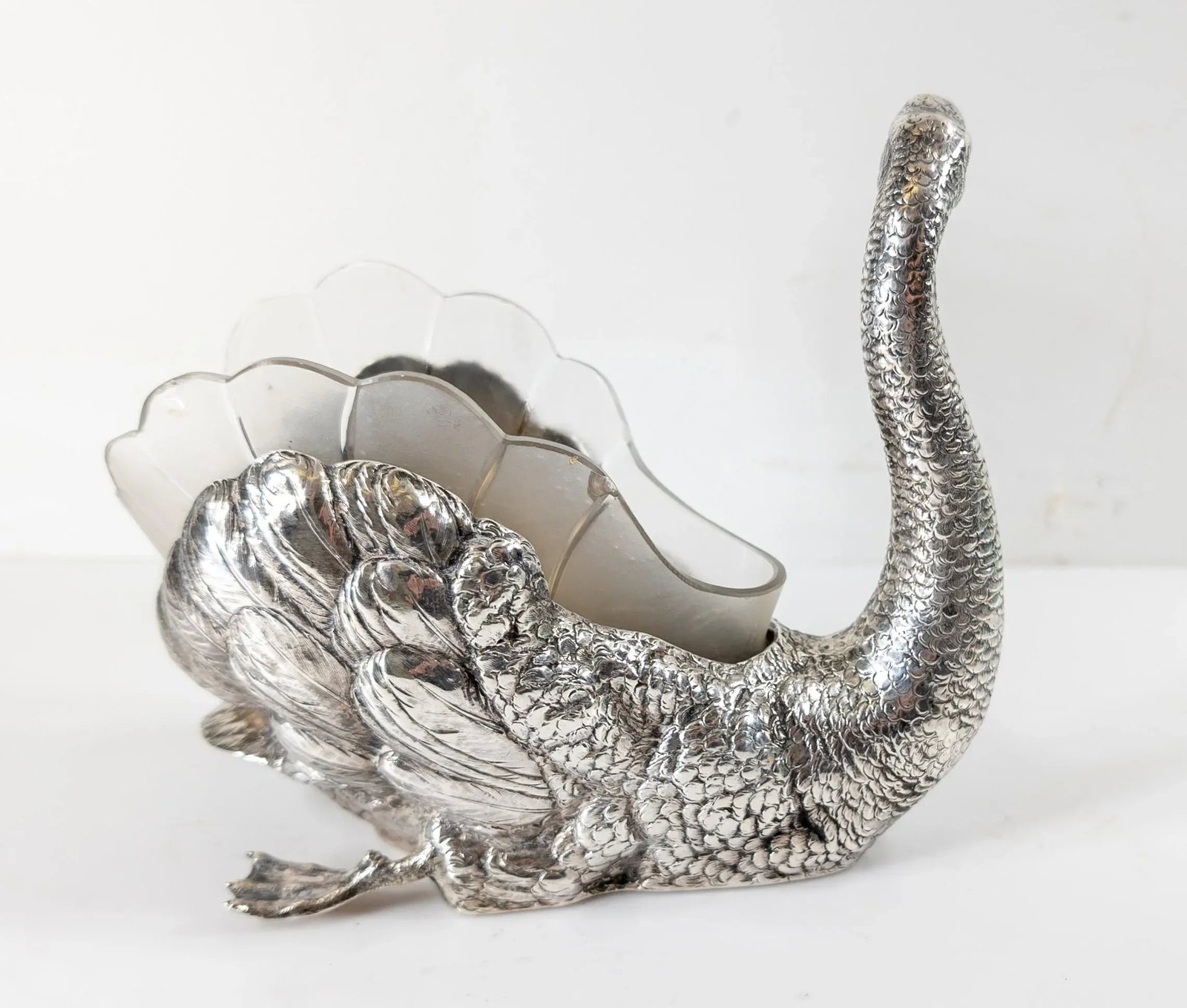 Early 20th Century Sterling Silver German Swan or Goose Form Centerpiece Bowl - 4