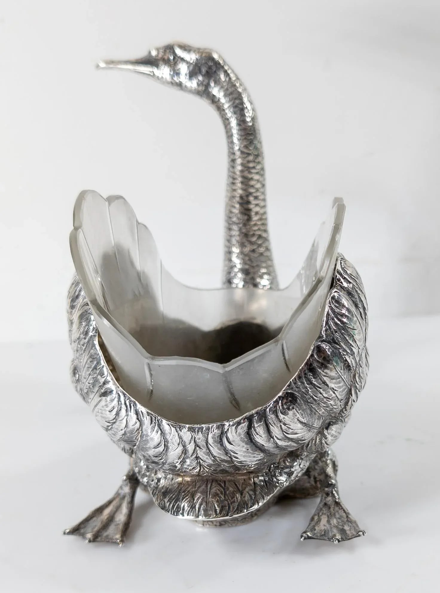 Early 20th Century Sterling Silver German Swan or Goose Form Centerpiece Bowl - 5