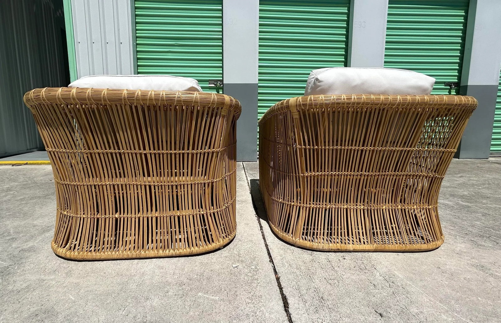 1970s McGuire San Francisco Stick Reed Lounge Chairs - Set of 2 - 5