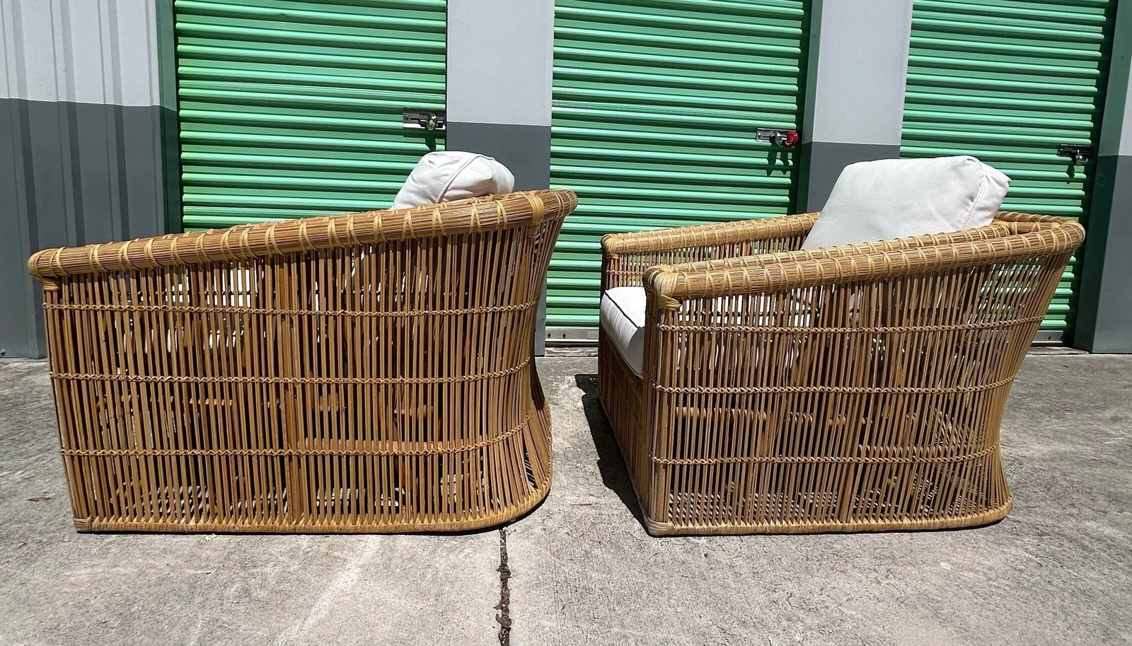 1970s McGuire San Francisco Stick Reed Lounge Chairs - Set of 2 - 6