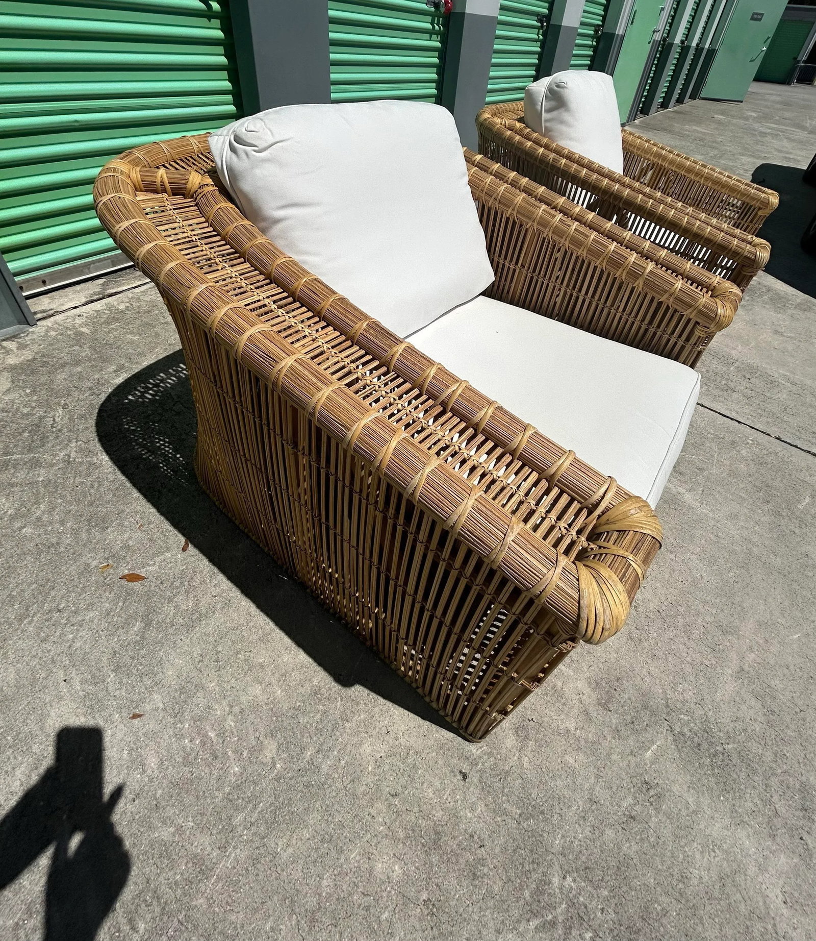 1970s McGuire San Francisco Stick Reed Lounge Chairs - Set of 2 - 8