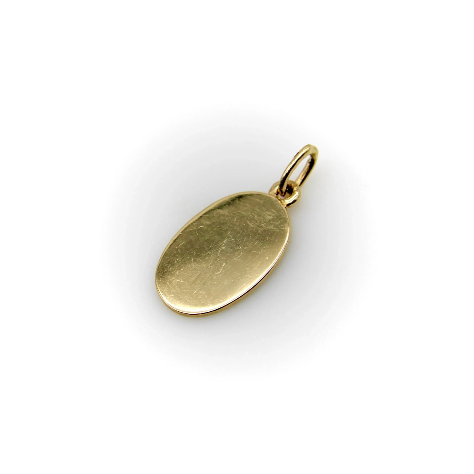 14k Gold Signature Hand Engraved Bird of Peace Pendant - 10