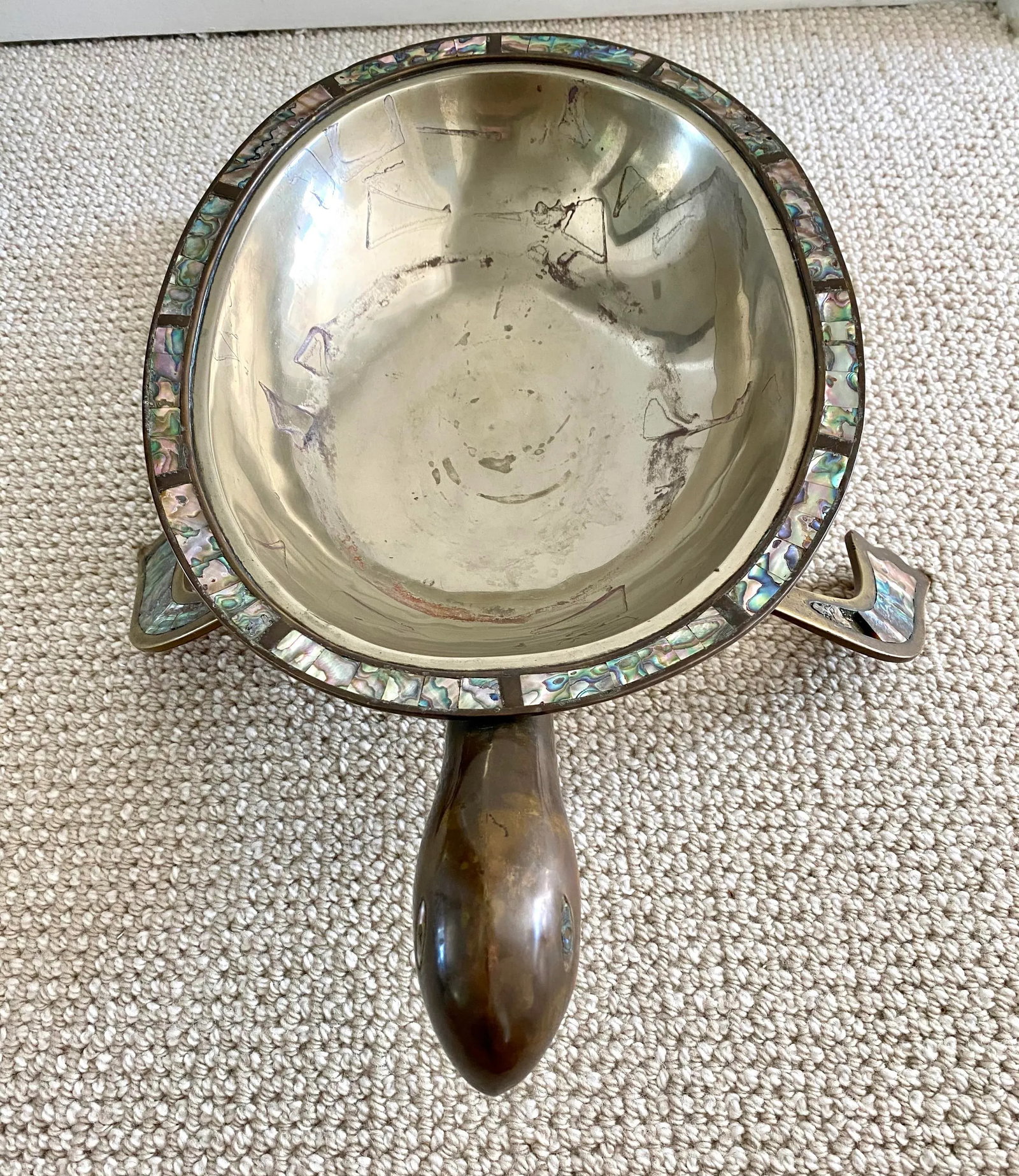 Los Castillo Large Mid Century Abalone and Copper Turtle - 10