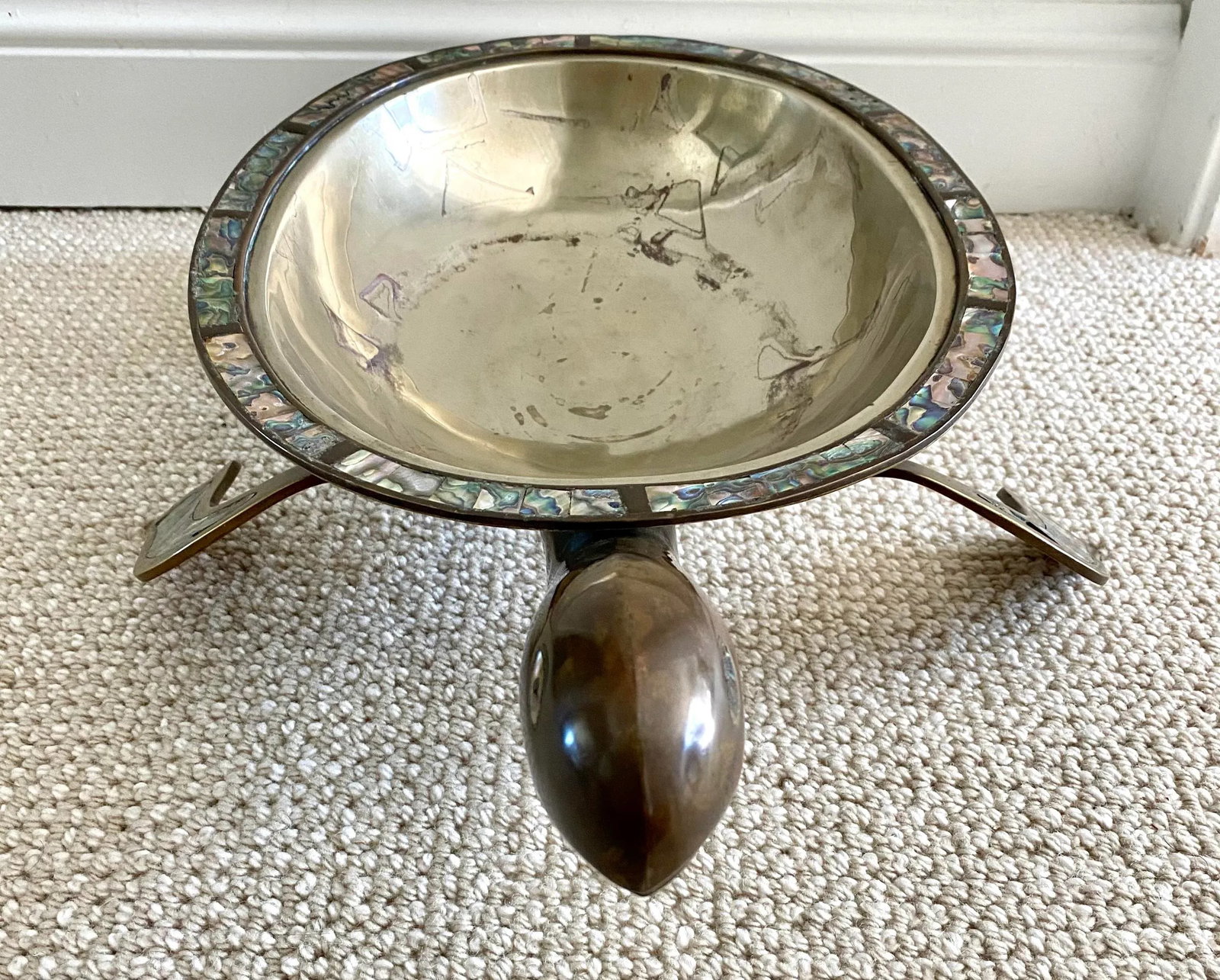 Los Castillo Large Mid Century Abalone and Copper Turtle - 11