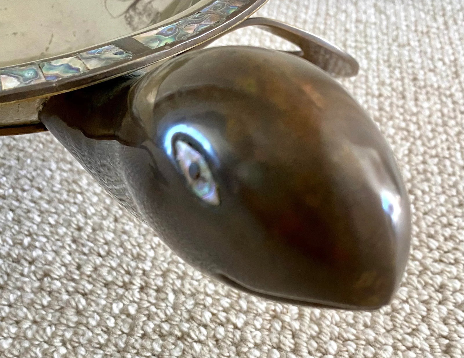 Los Castillo Large Mid Century Abalone and Copper Turtle - 6