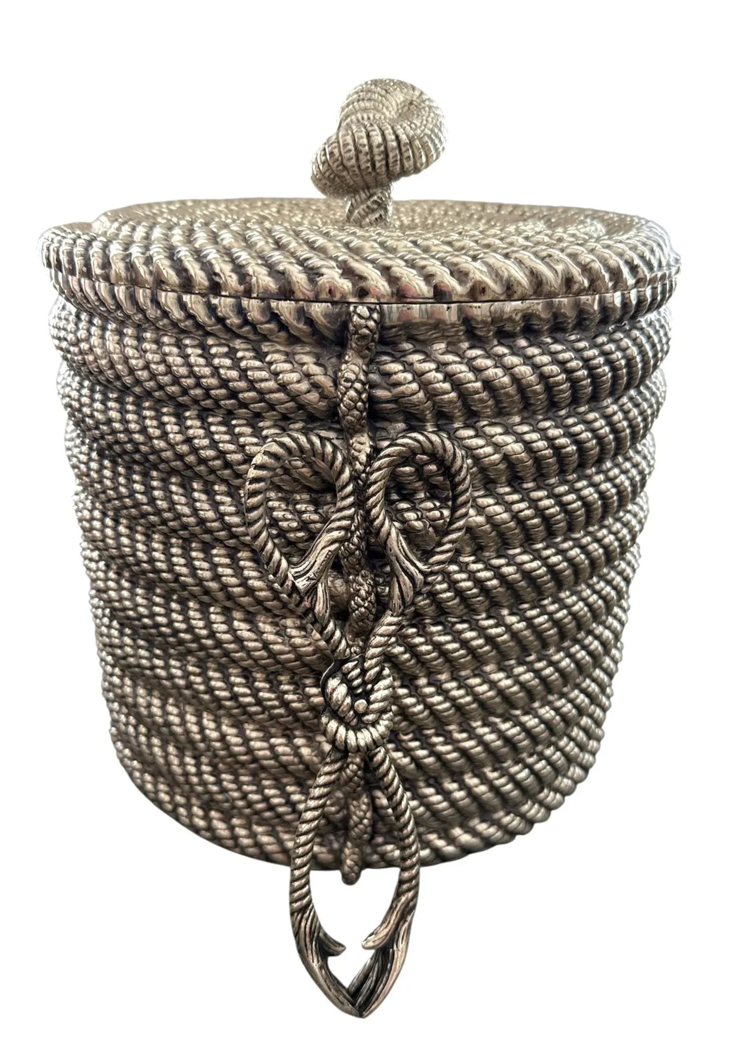 Valenti Coiled Rope Design Ice Bucket W'tongs - 3