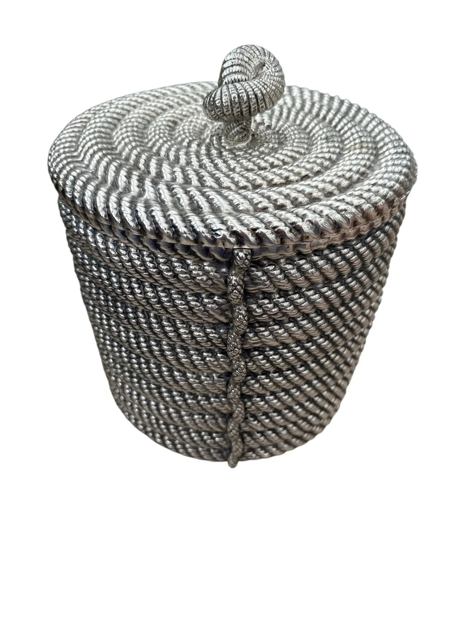 Valenti Coiled Rope Design Ice Bucket W'tongs - 7