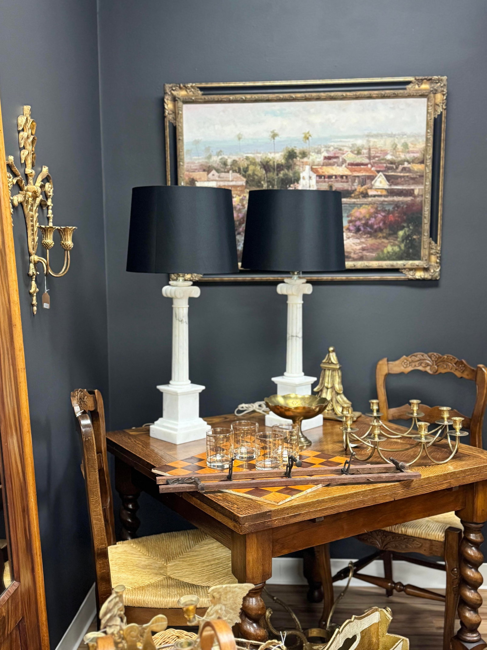 Vintage Italian Gilt Candle Wall Sconce - 9
