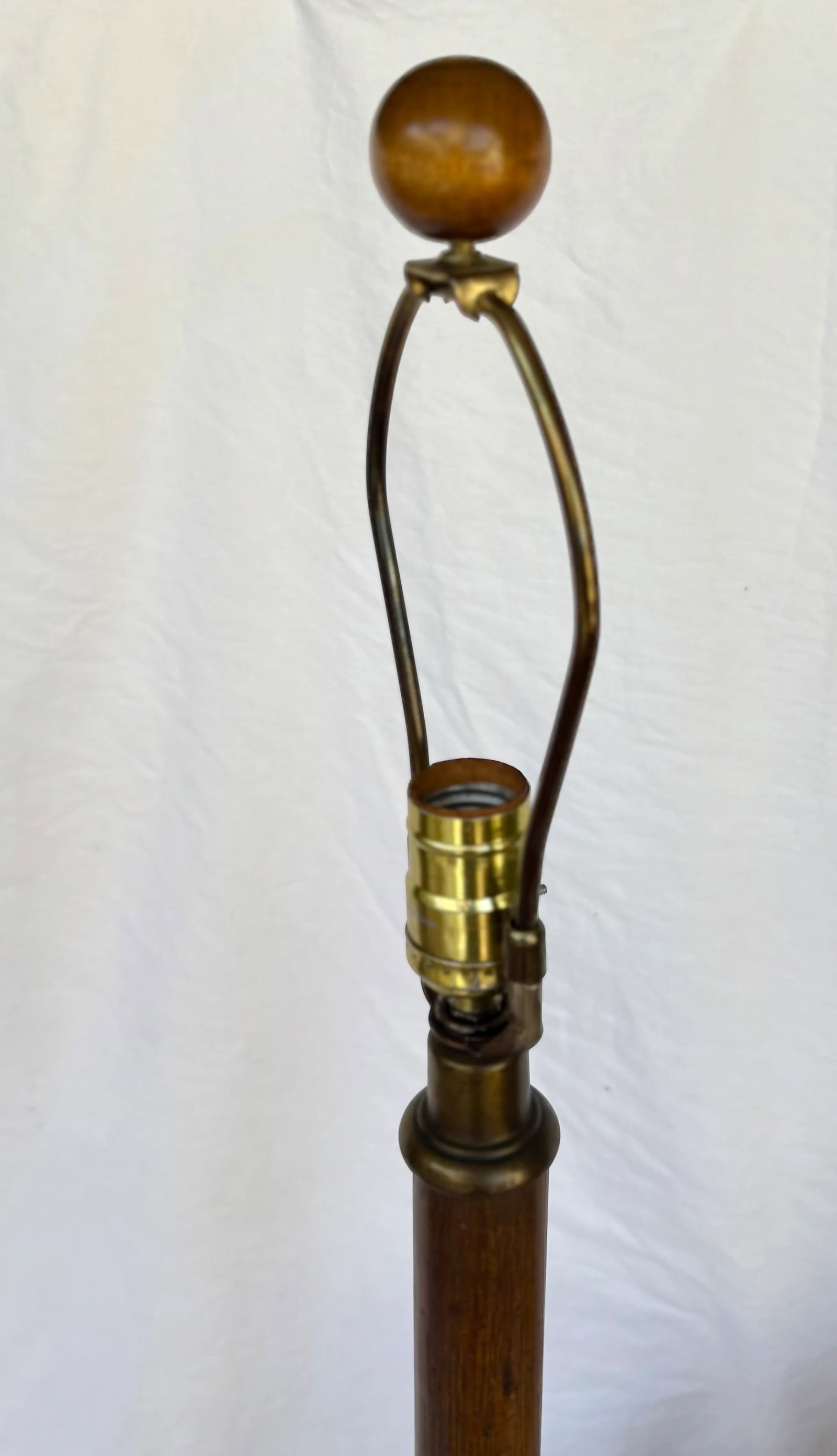 Vintage Spanish Colonial Style Wrought Iron and Wood Pillar Lamp - 8
