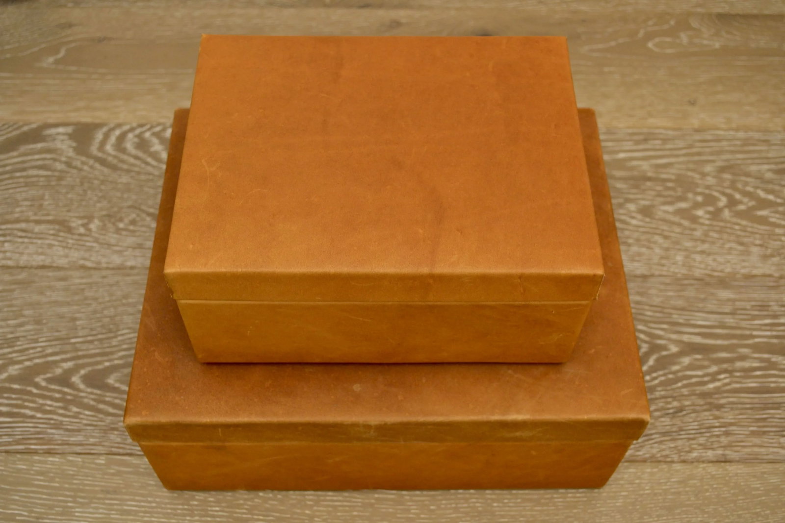 Early 21st Century Leather Boxes With Velvet Interior by Made Goods - A Set of 2 - 4