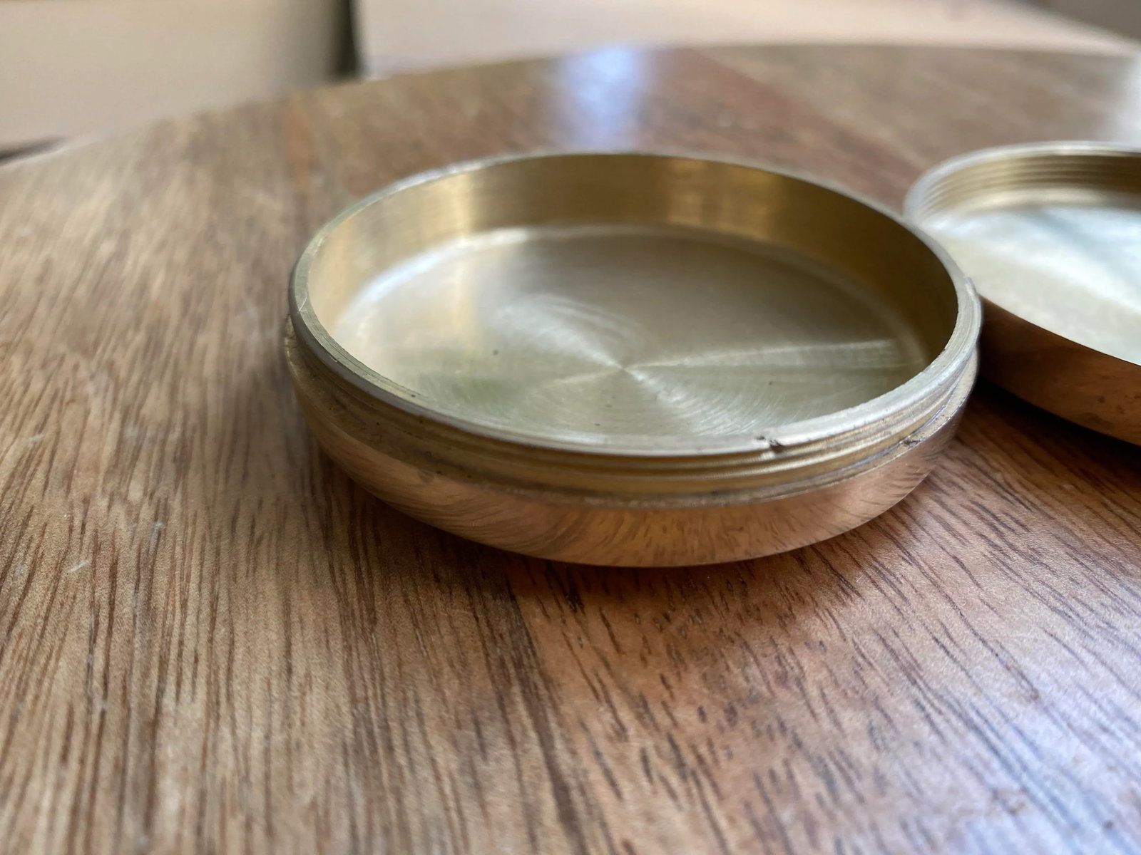 Vintage Brass Aspirin Pill Box - 6