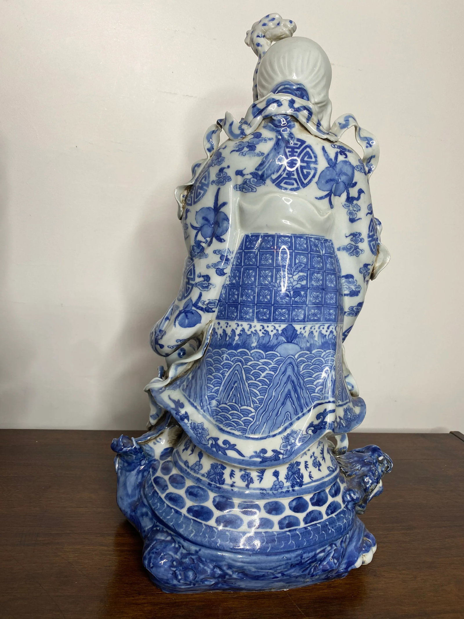 Vintage Chinese Blue & White Figures - Set of 2 - 10