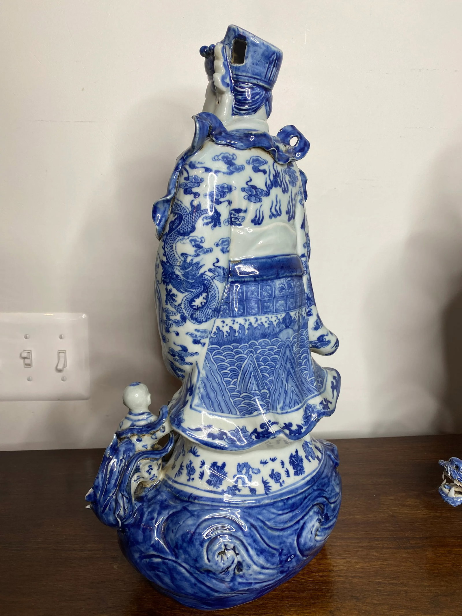 Vintage Chinese Blue & White Figures - Set of 2 - 5