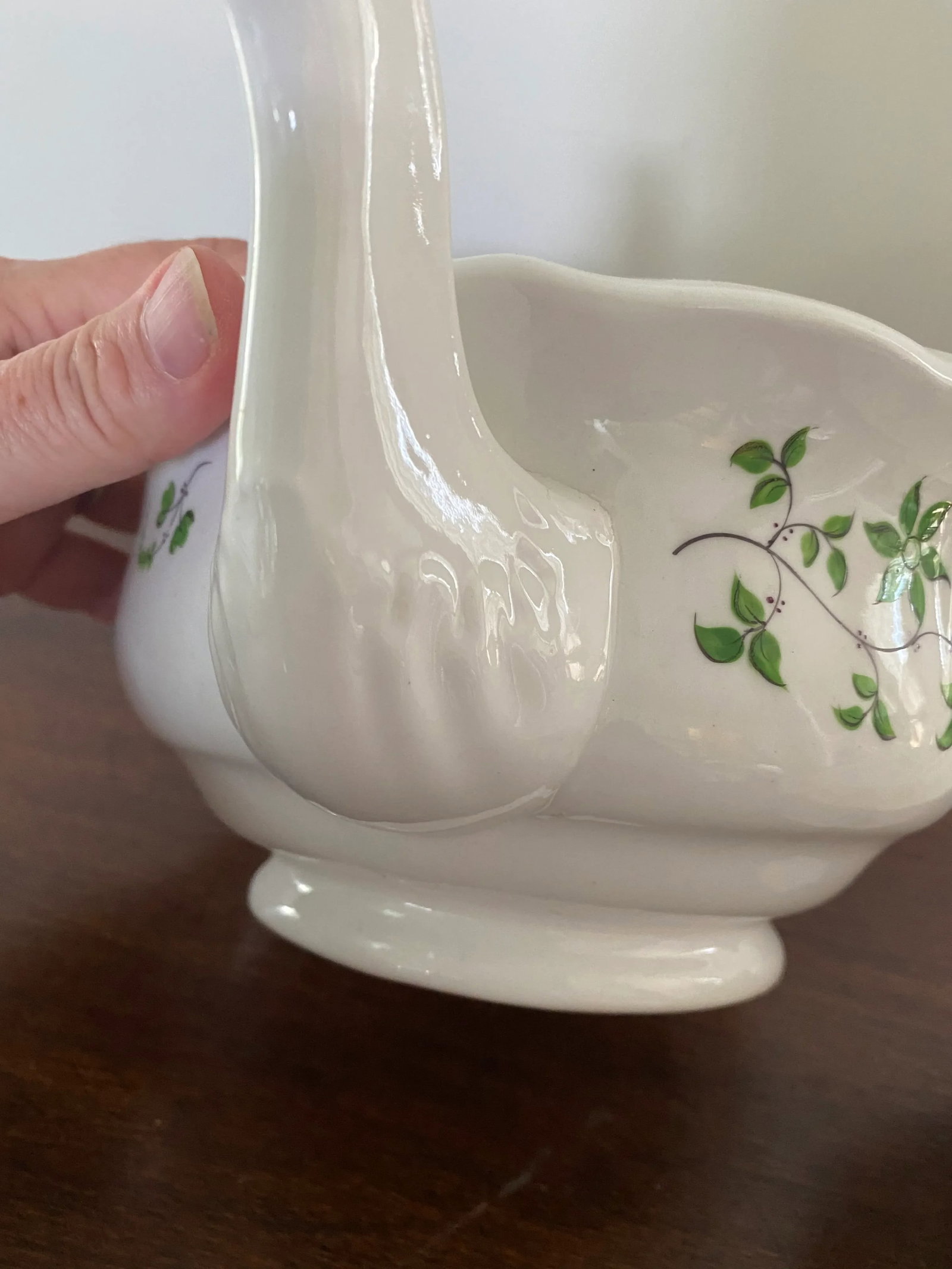Antique English China Staffordshire Sprig Tea Set - 3 Piece Set - 3