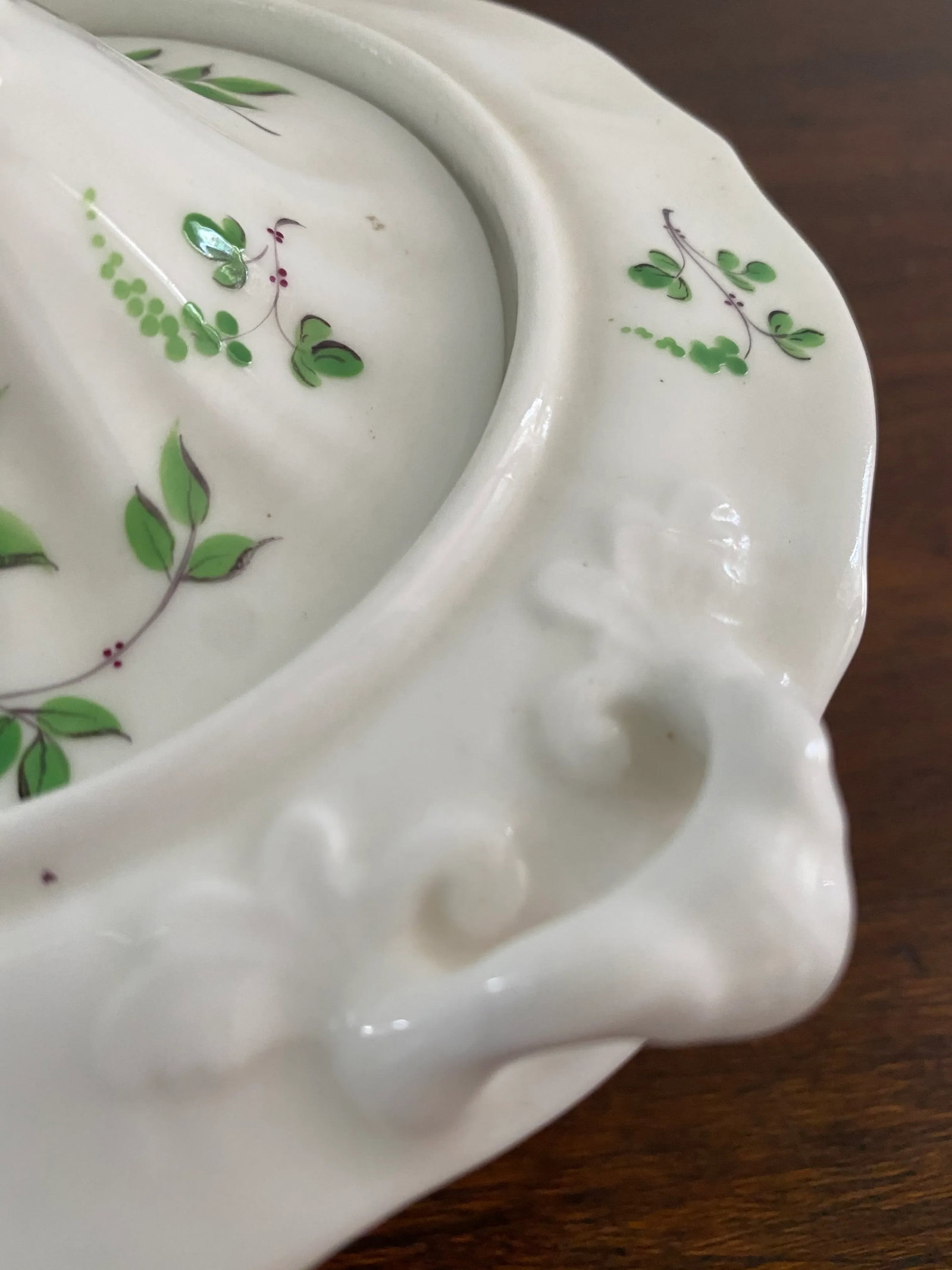 Antique English China Staffordshire Sprig Tea Set - 3 Piece Set - 8