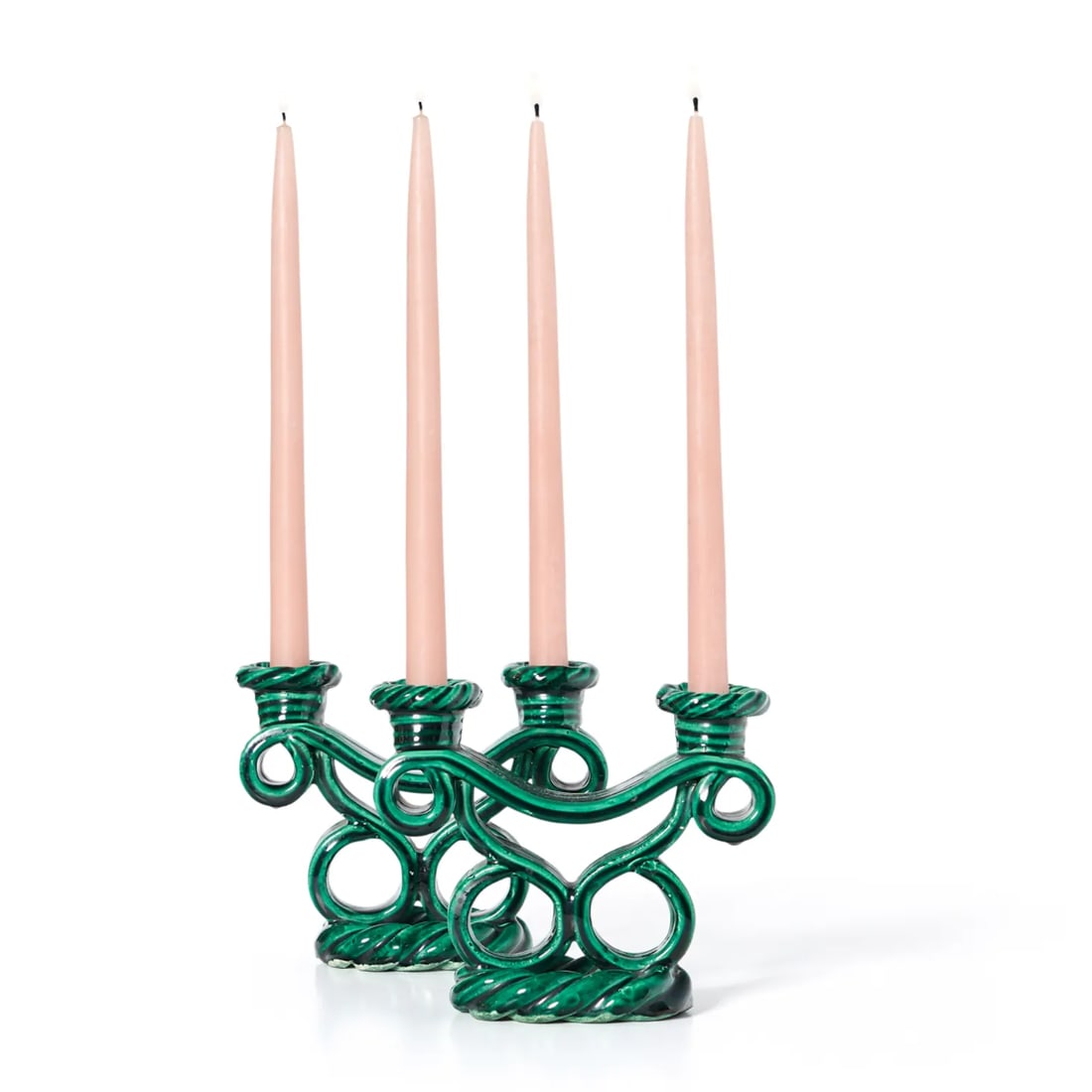 Pair of 1950s Vallauris Candlesticks by Jerome Massier - 2