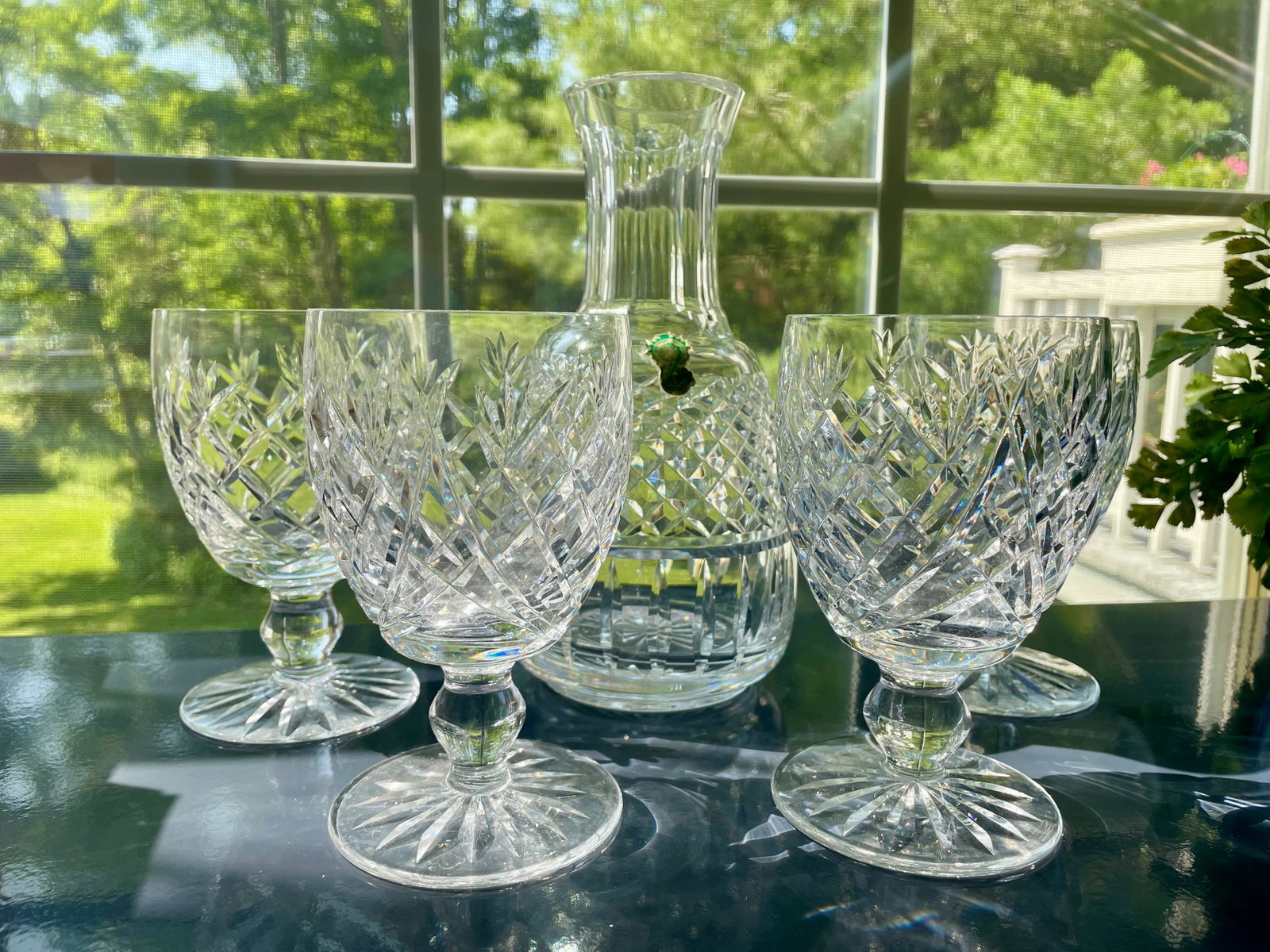 1960s Waterford Crystal 5-Piece Carafe and Goblet Set - 3