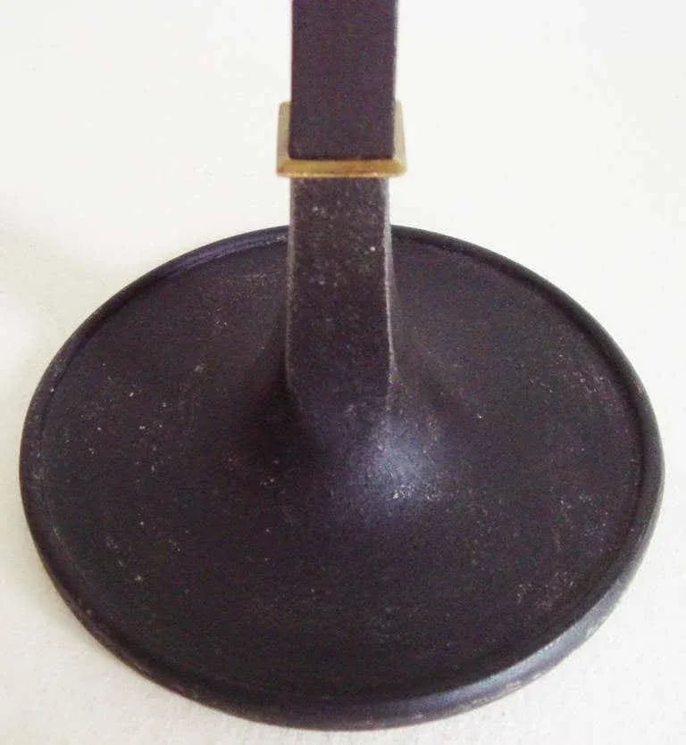 Mid Century Iron and Brass Candlesticks by Jens Quistgaard for Dansk - a Pair - 4