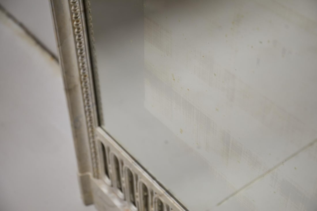Featured in The 2020 San Francisco Decorator Showcase - 19th Century French White Painted Marble Pat - 2