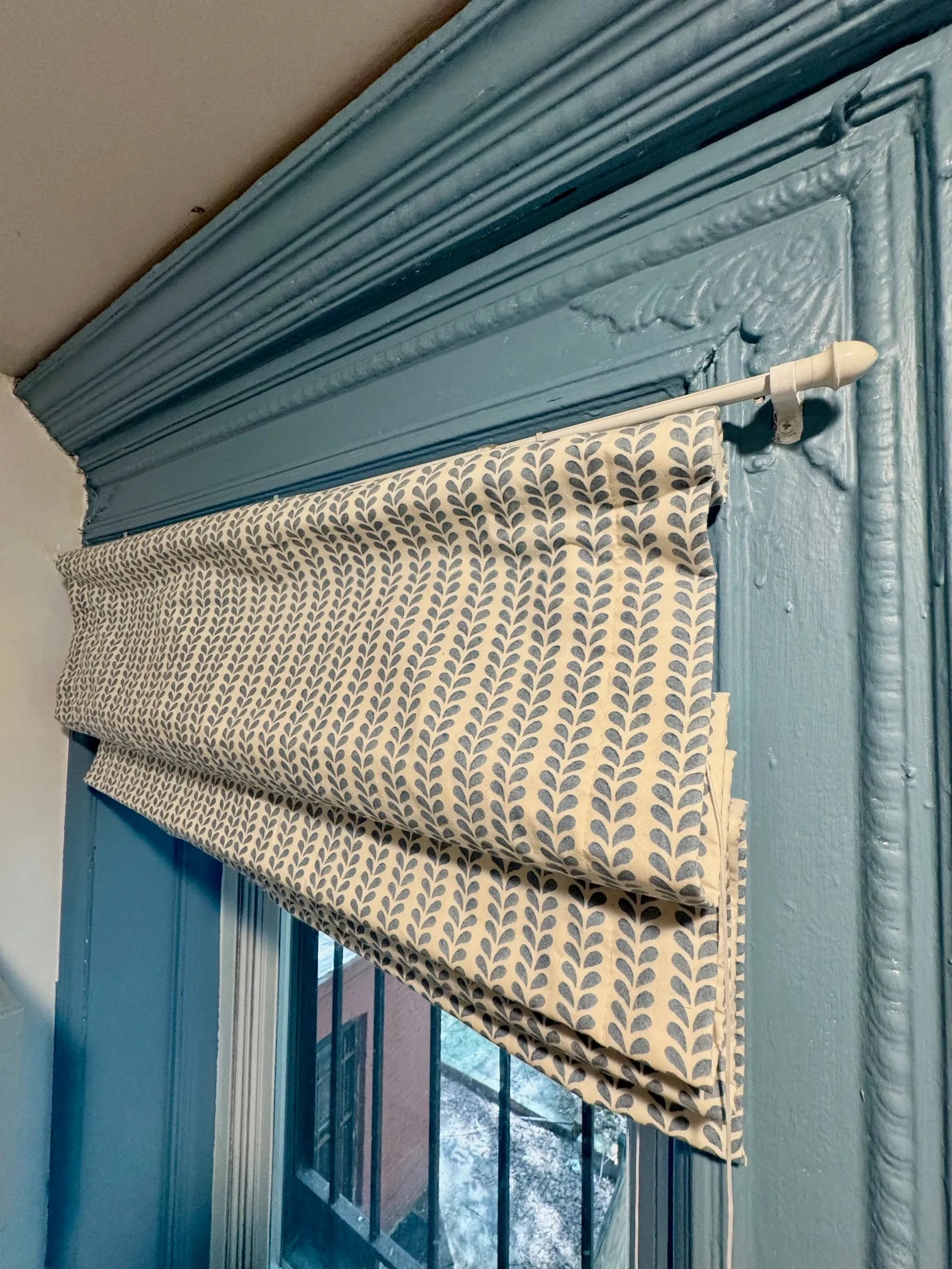 Schumacher Bindi Hand Block Print Roman Shade - 3