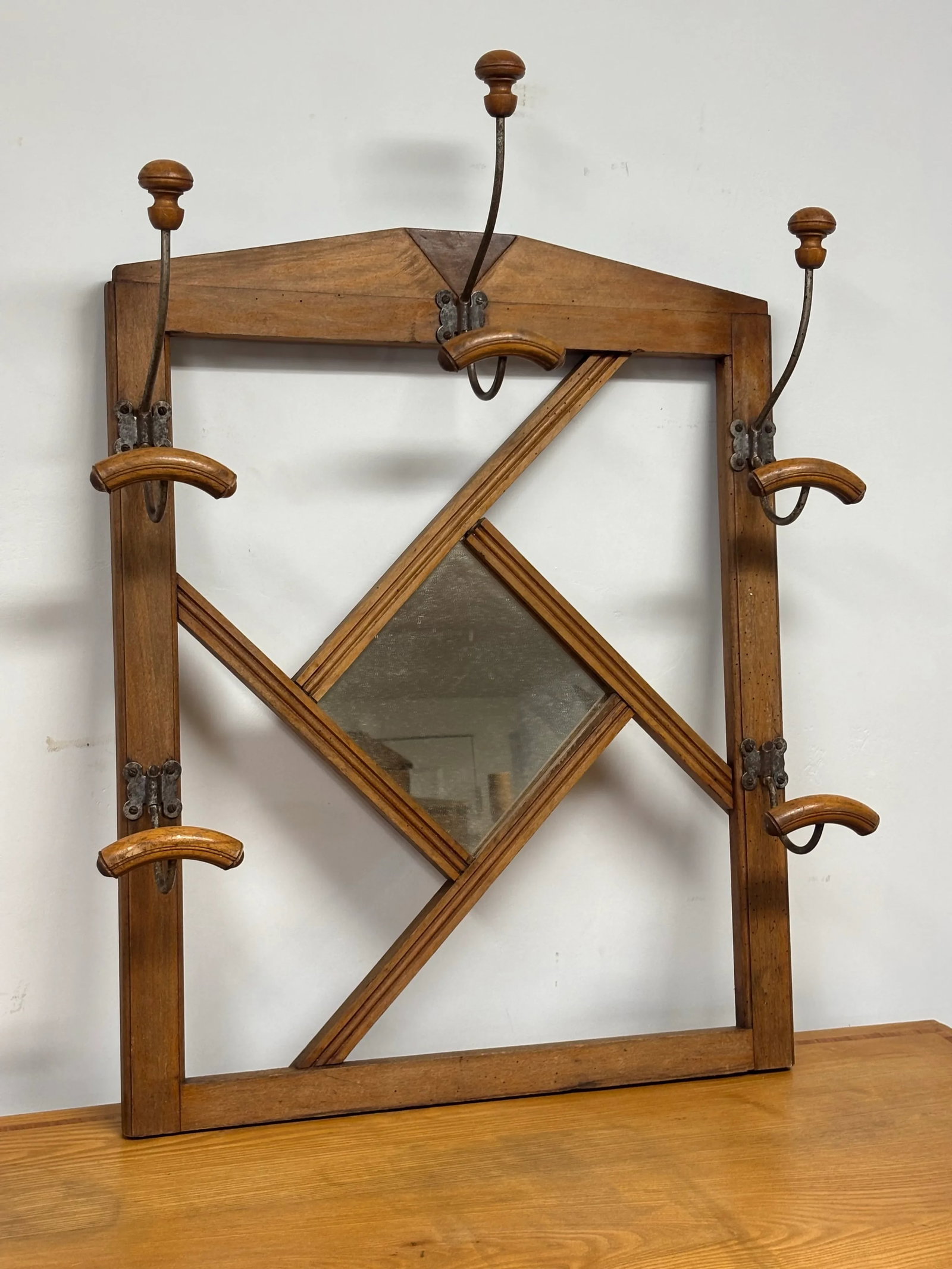 Vintage French Hat and Coat Rack - 3