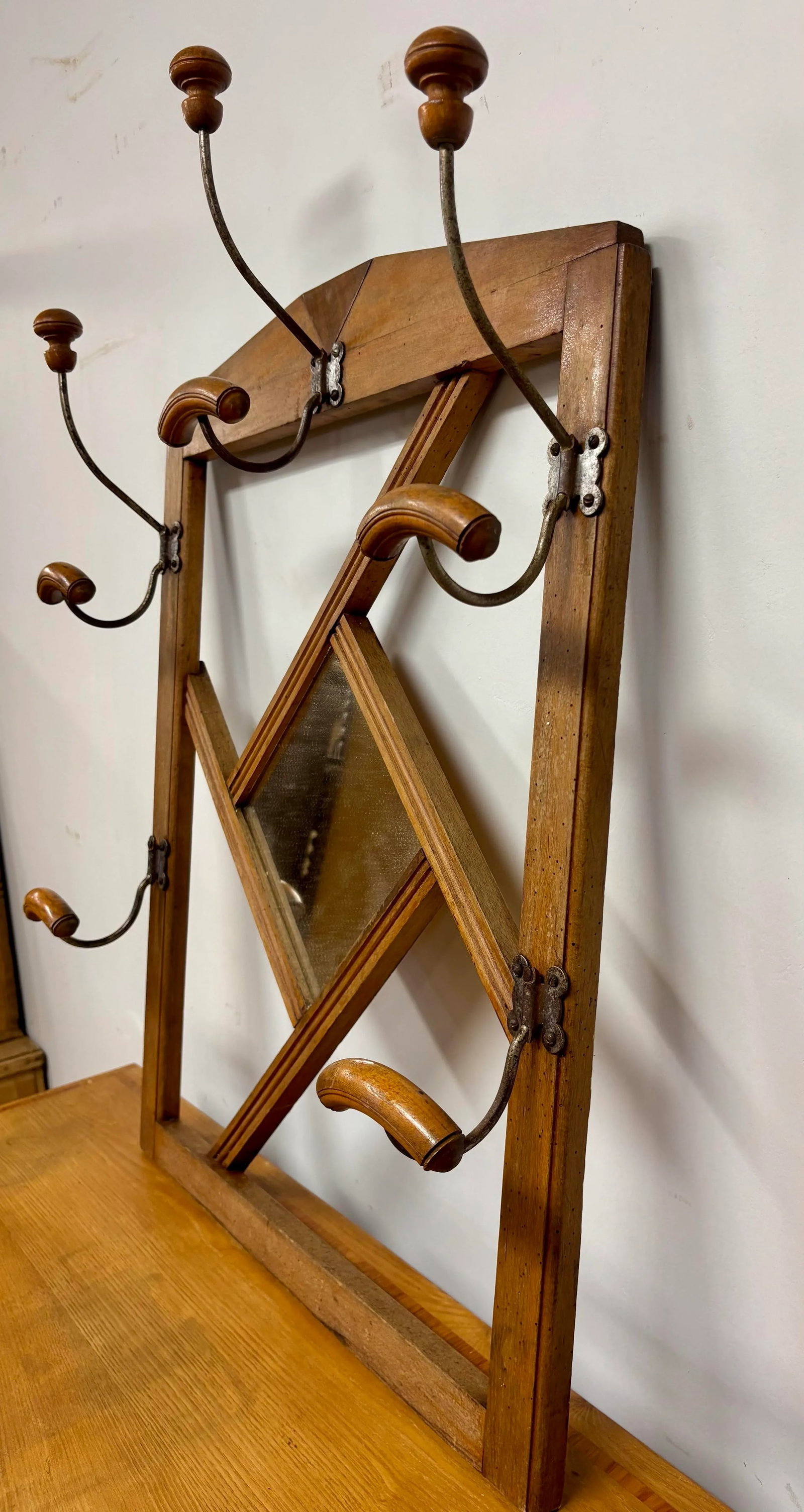 Vintage French Hat and Coat Rack - 4